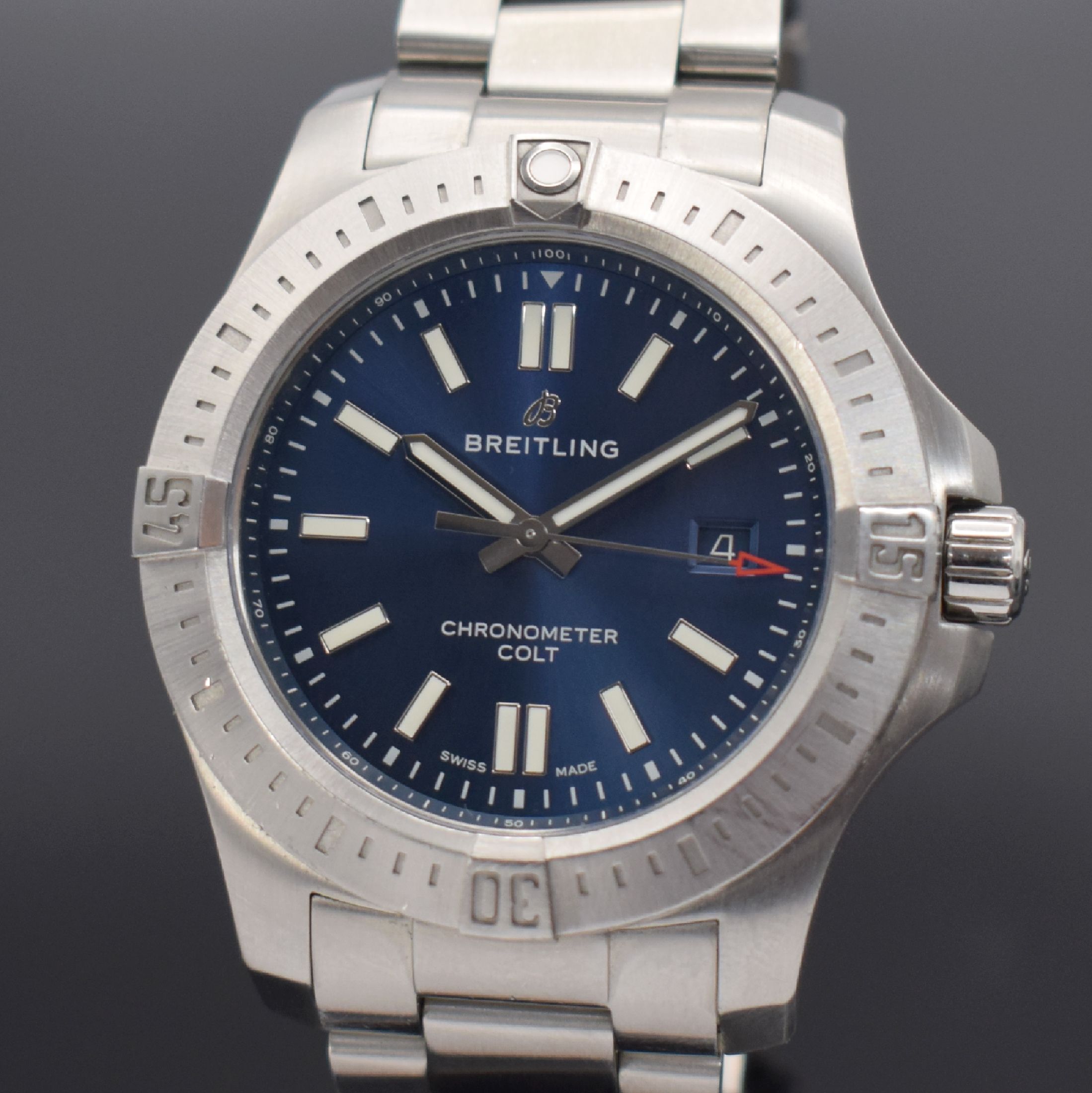 Detail a: BREITLING Chronomat Chronometer Colt sehr gut erhaltene Herrenarmbanduhr Referenz A17388, Schweiz um 2020, Automatik, verschr. Gehäuse in Edelst., ...