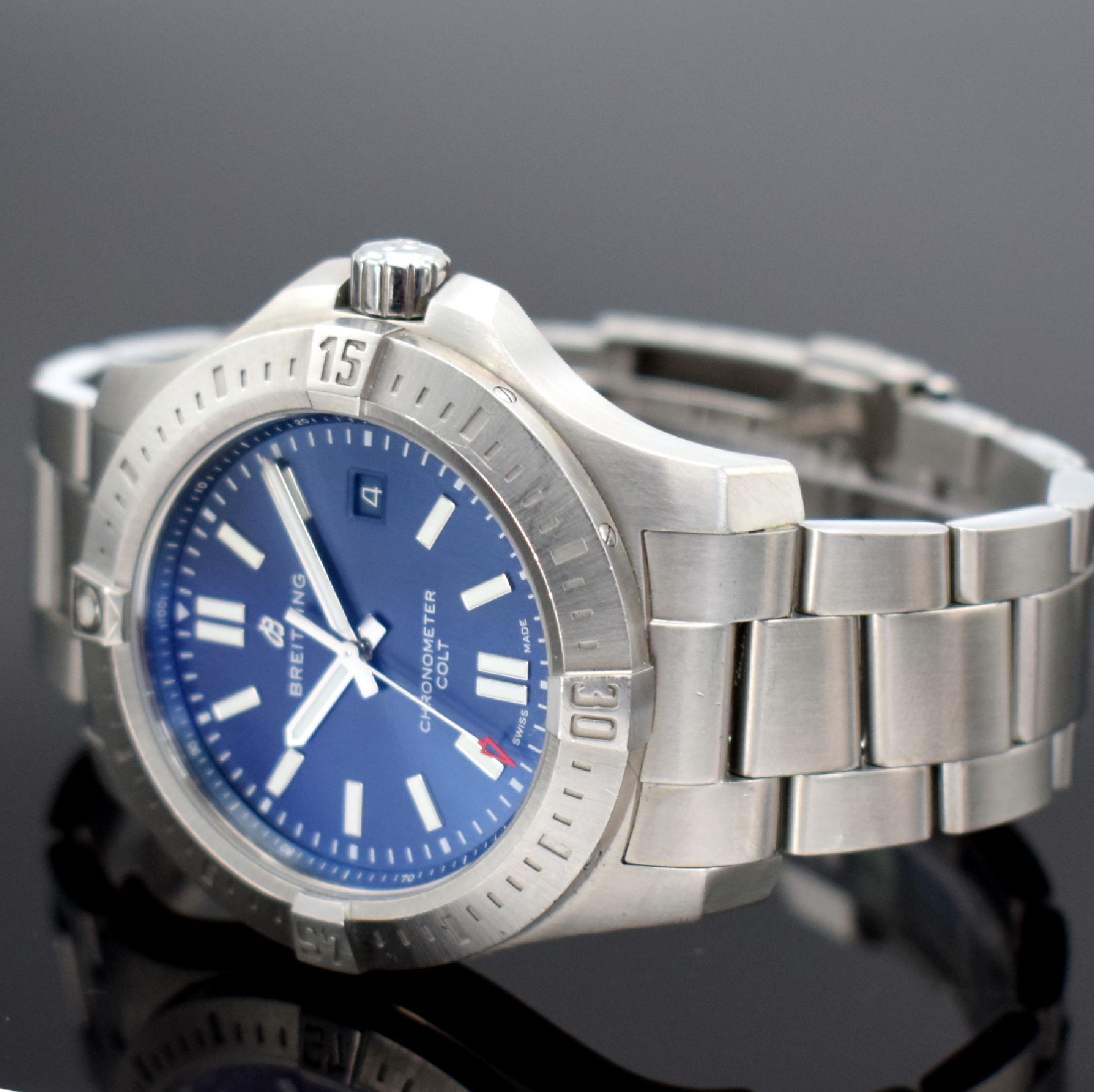 Detail c: BREITLING Chronomat Chronometer Colt sehr gut erhaltene Herrenarmbanduhr Referenz A17388, Schweiz um 2020, Automatik, verschr. Gehäuse in Edelst., ...