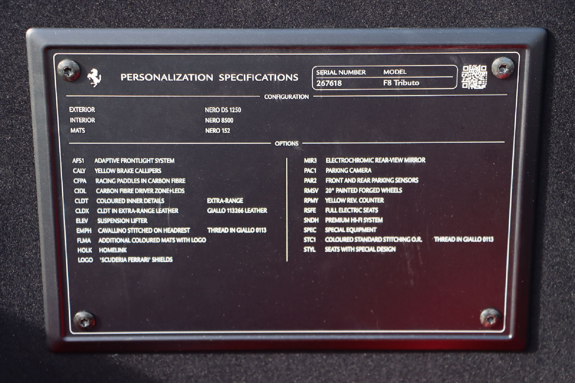Detail k: Ferrari F8 Tributo, Fahrgestellnummer: ZFF92KNB000267618, EZ 07/2021, deutsches Fahrzeug aus 1. Hand, Laufleistung 2.500 km, HU 07/2024, 530 kW/720 ...
