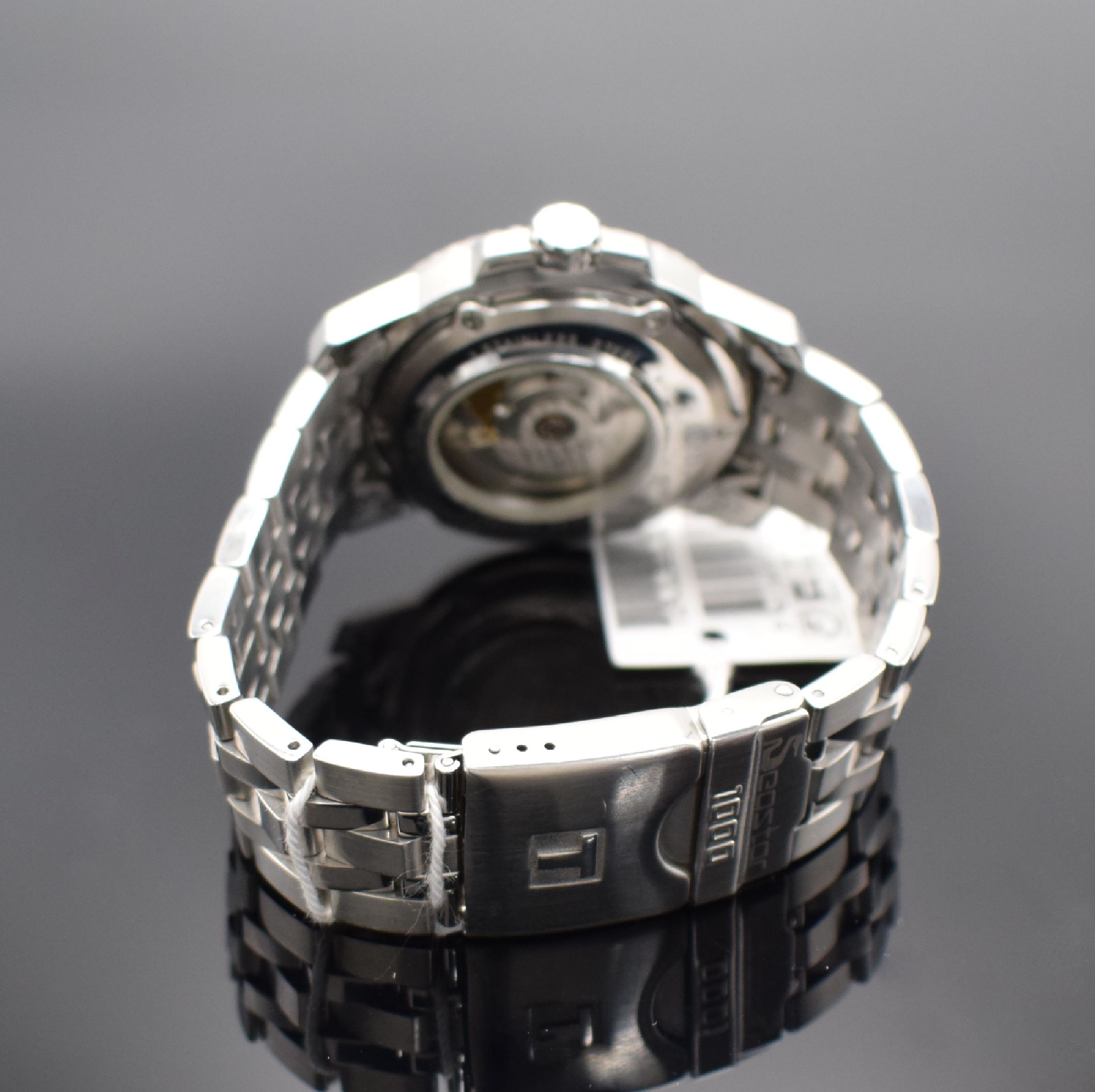 Detail b: TISSOT Seastar 1000 Herrenarmbanduhr in Stahl, Schweiz um 2010, Automatik, Ref. A464/564, beids. vergl. Geh., Boden 6-fach verschr., Krone verschr., ...