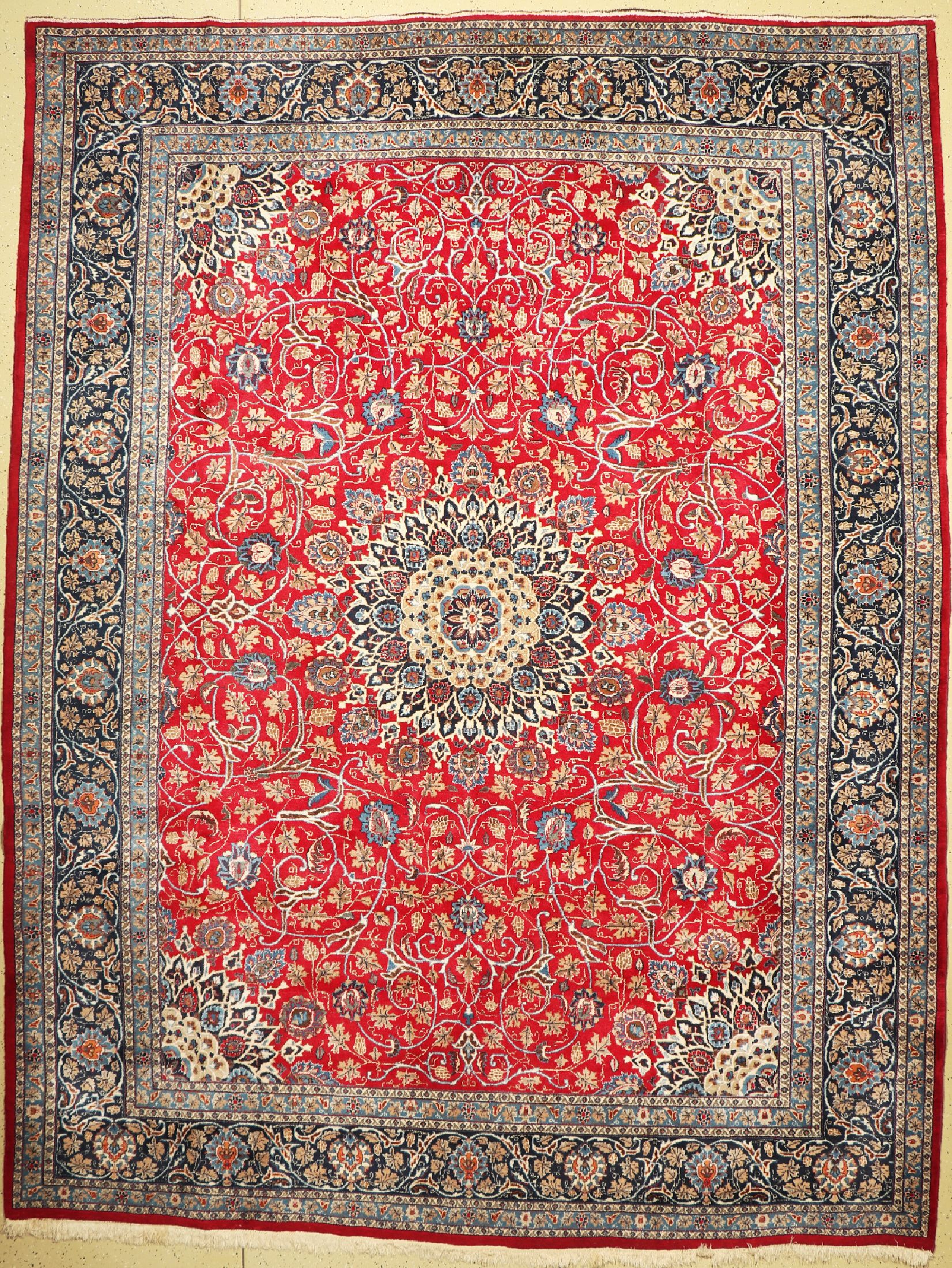 Kaschmar Kork fein, Persien, um 1960, Korkwolle, ca. 406 x 307 cm, EHZ: 1-2