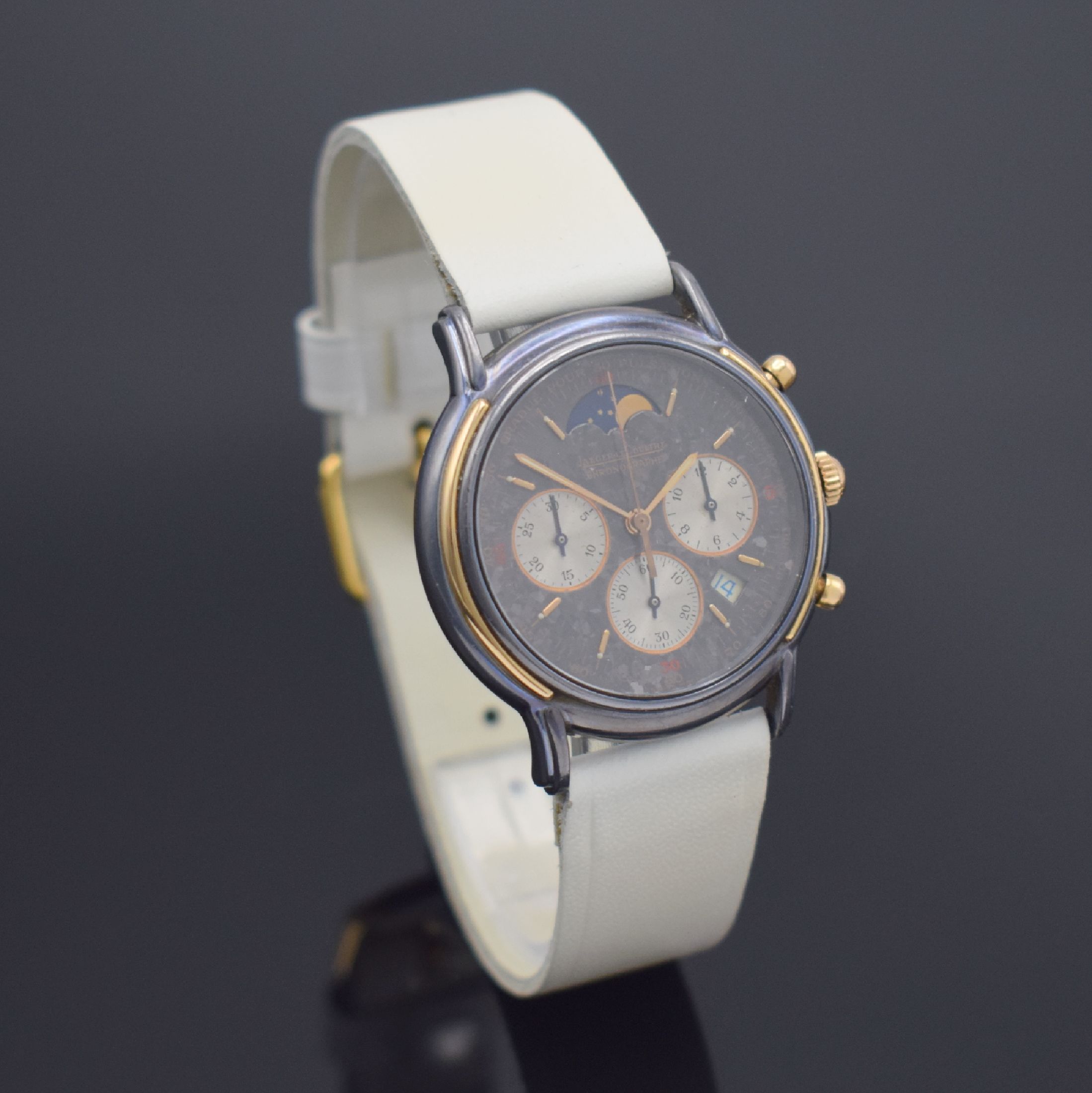 Detail d: Jaeger-LeCoultre Odysseus sehr seltener Armbandchronograph in Tantal/Rotgold Referenz 165.9.30, Schweiz um 1990, quarz, gedr. Geh., ...