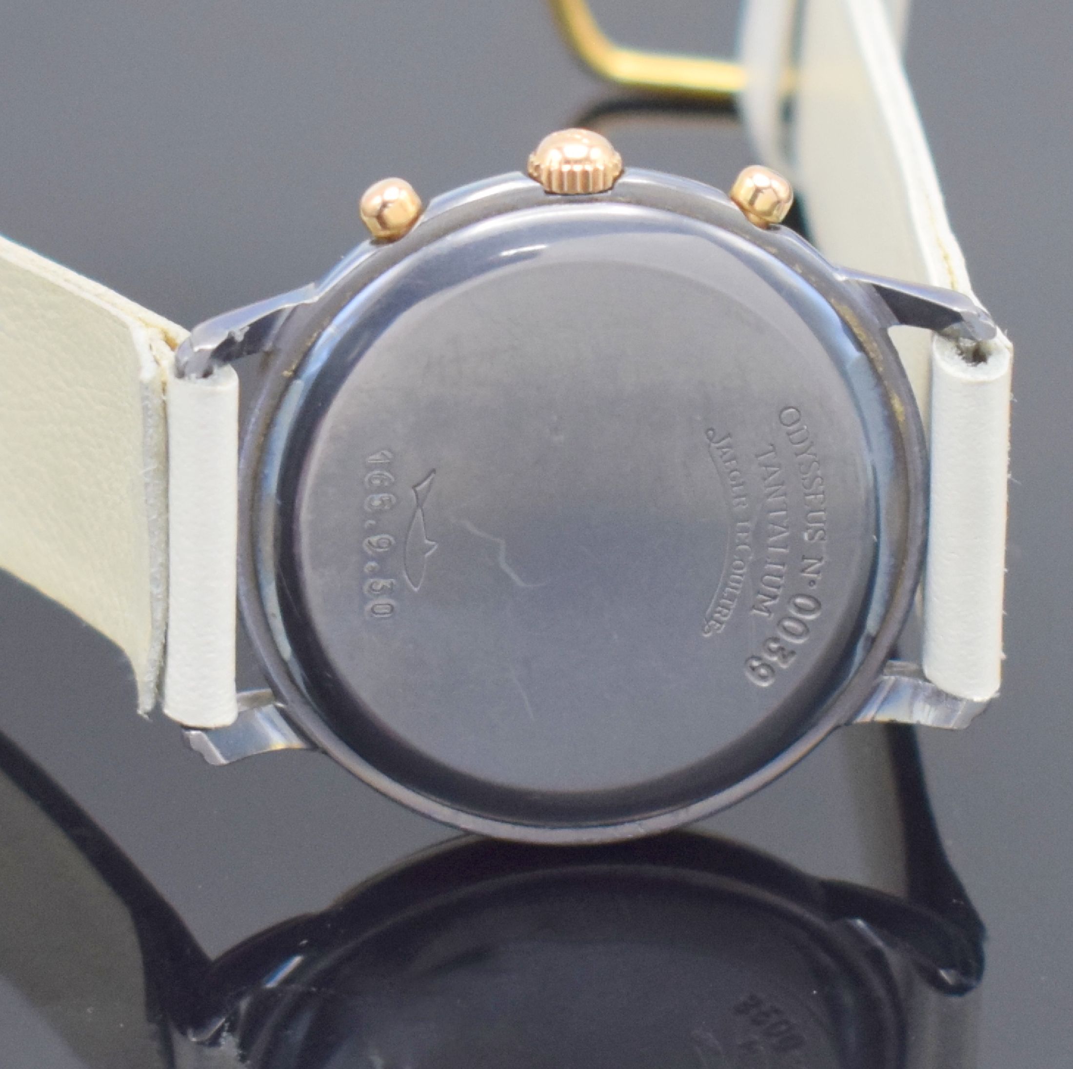 Detail f: Jaeger-LeCoultre Odysseus sehr seltener Armbandchronograph in Tantal/Rotgold Referenz 165.9.30, Schweiz um 1990, quarz, gedr. Geh., ...