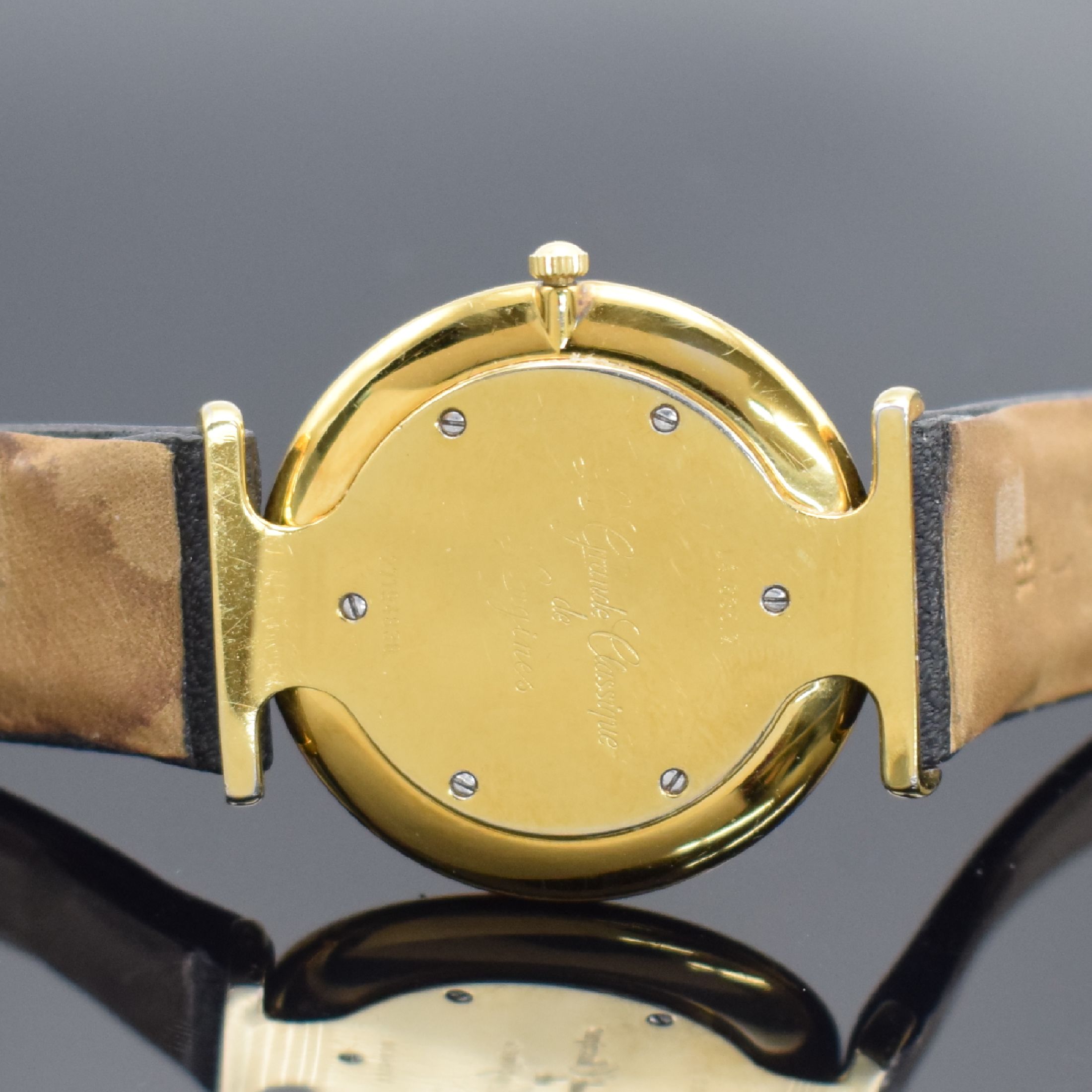 Detail c: LONGINES Armbanduhr La Grande Classique, Schweiz um 1995, Ref. L4.635.2, quarz, verg. Geh., Boden 6-fach verschr., weißes Zifferbl. m. röm. Zahlen, ...