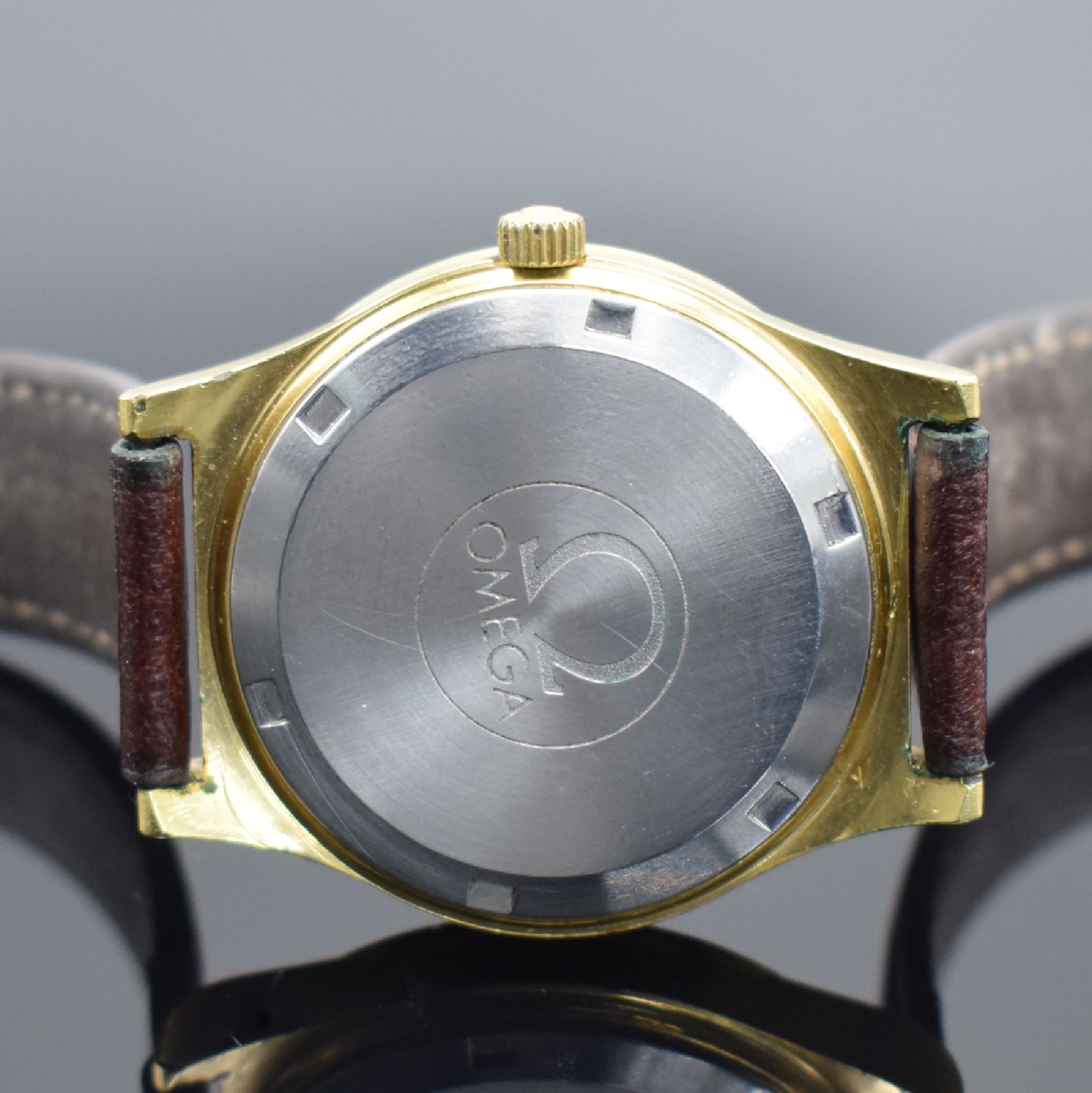 Detail c: OMEGA & ZENITH 2 vergoldete Herrenarmbanduhren, Schweiz um 1970, Automatik, 1) Omega mit geschr. Boden, gold. Zifferbl., Datum, verg. Werk Kal. 1012, ...