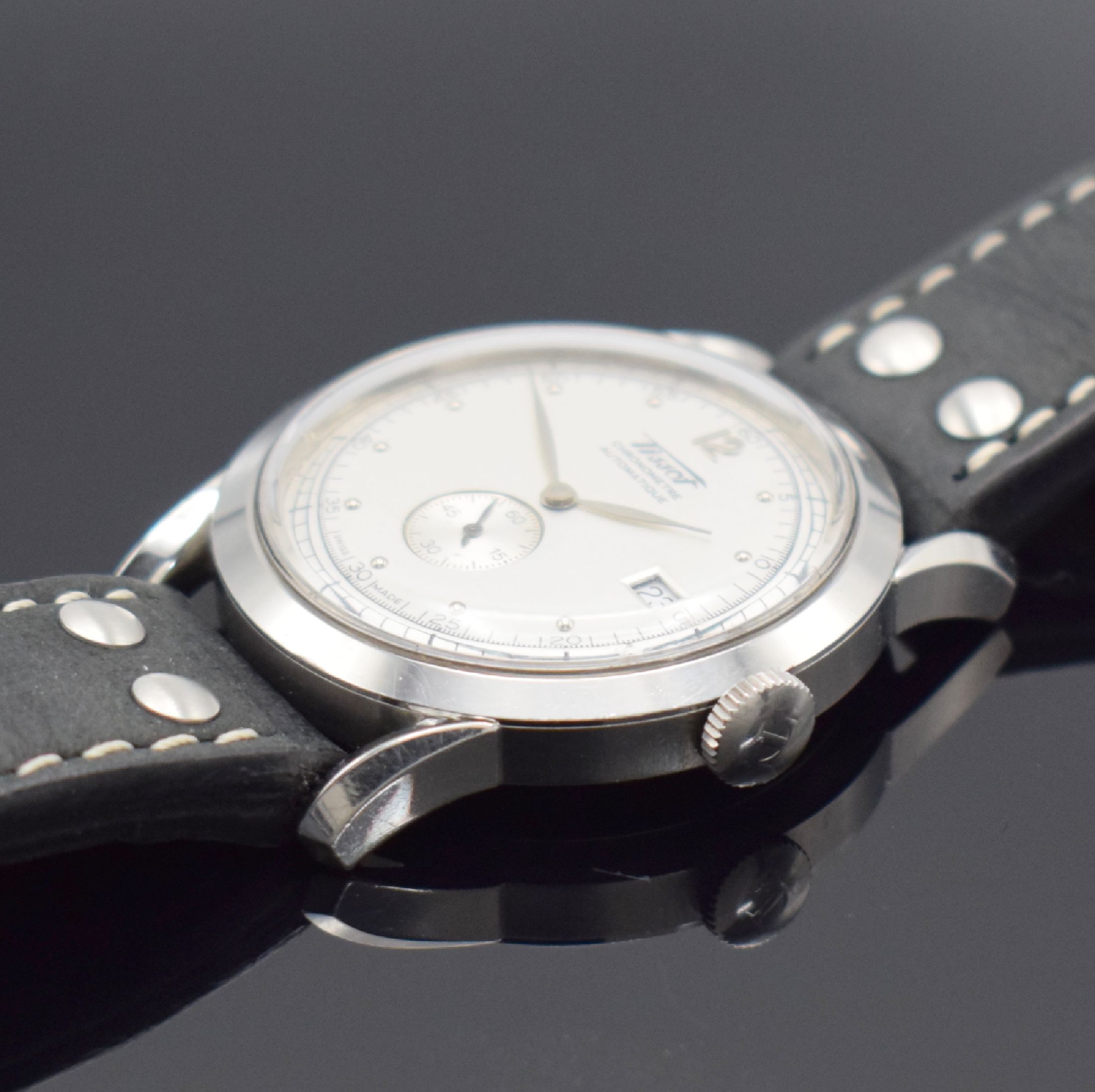 Detail b: TISSOT Chronometre limitierte Herrenarmbanduhr zum 150 jährigen Jubiläum in Stahl, Schweiz um 2003, Automatik, 2-tlg. Geh., gedr. Boden mit ...