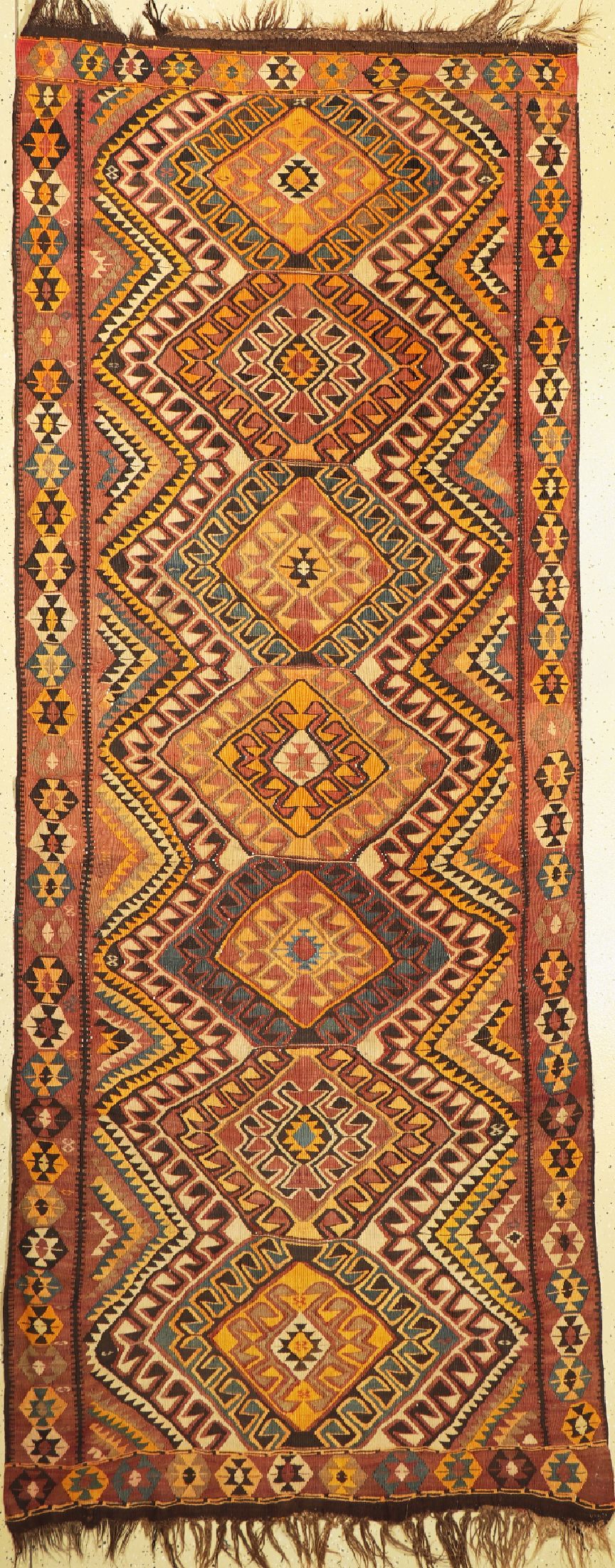 Anatol Kelim, Türkei, um 1930, Wolle auf Wolle, ca. 333 x 135 cm, EHZ: 2