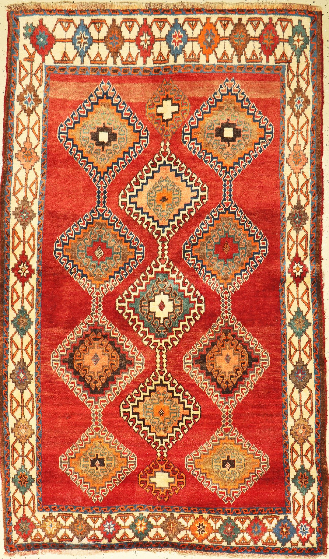 Gabbeh alt, Persien, um 1950, Wolle auf Wolle, ca. 220 x 133 cm, EHZ: 2