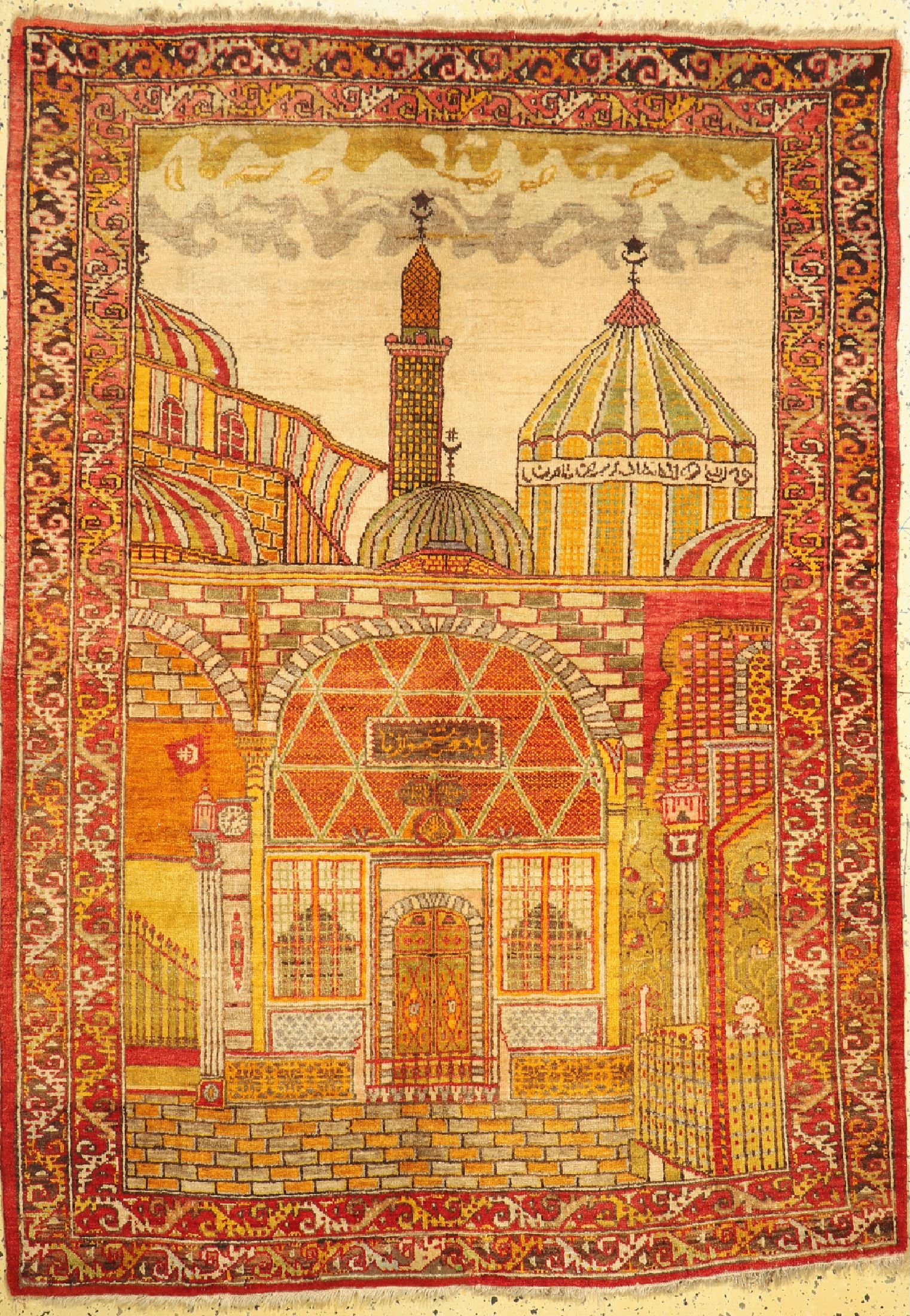 Kirsehir(Mewlana Grab), Türkei, um 1930, Wolle auf Wolle, ca. 196 x 138 cm, EHZ: 2-3