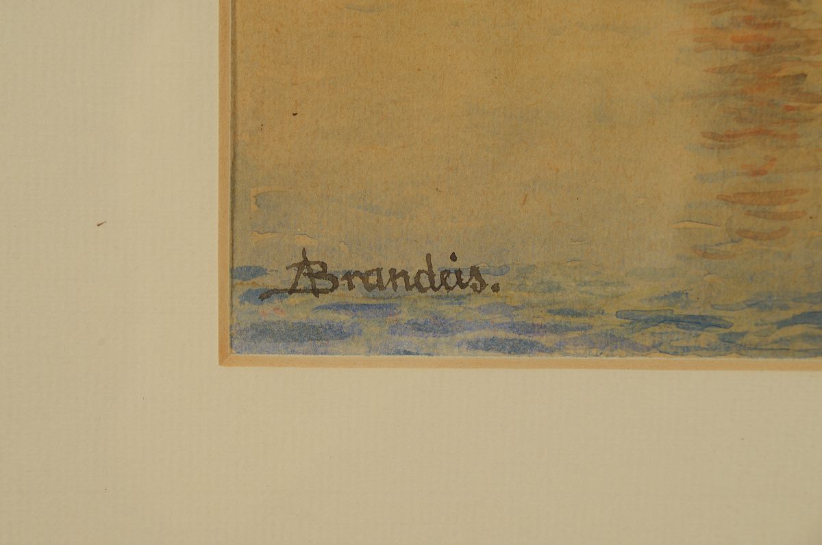 Detail a: Antonietta Brandeis (Antonie Brandeisova), 1849 Galazien-1910 Venedig, Ansicht aus Venedig, Aquarell auf Papier, links unten signiert, ca. 26x36cm, ...