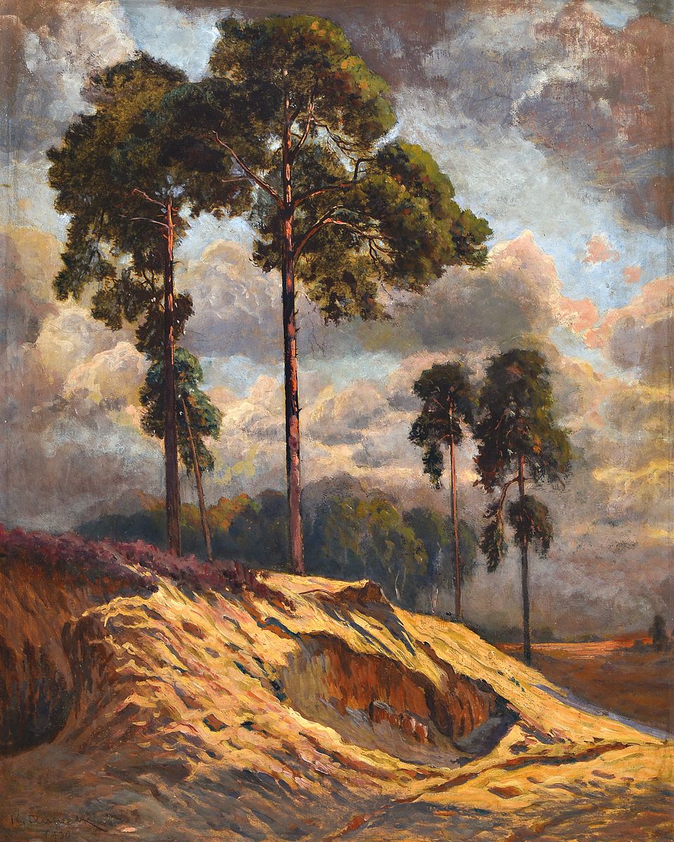 Karl Quarck, 1869 Rudolstadt-1950 Dresden, Studium an der Akademie Dresden als Meisterschüler von Friedrich Preller, hier: In den Sandgruben bei ...