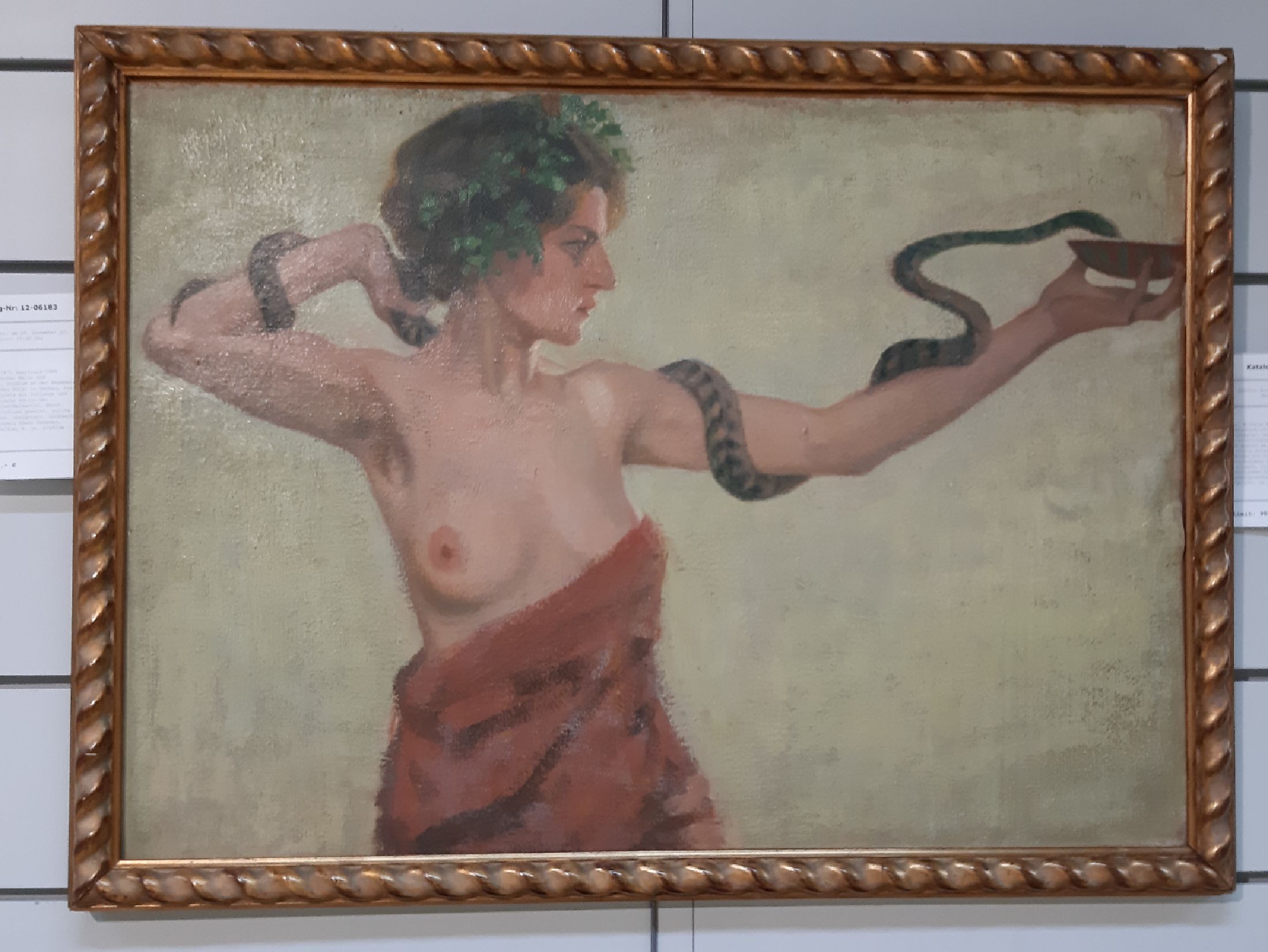 Detail b: Ludwig Baehr, 1871 Saarlouis-1944 Mallorca, deutscher Maler und Schriftsteller, Studium an der Akademie Antwerpen und bei Hölzl in Dachau, hier: ...