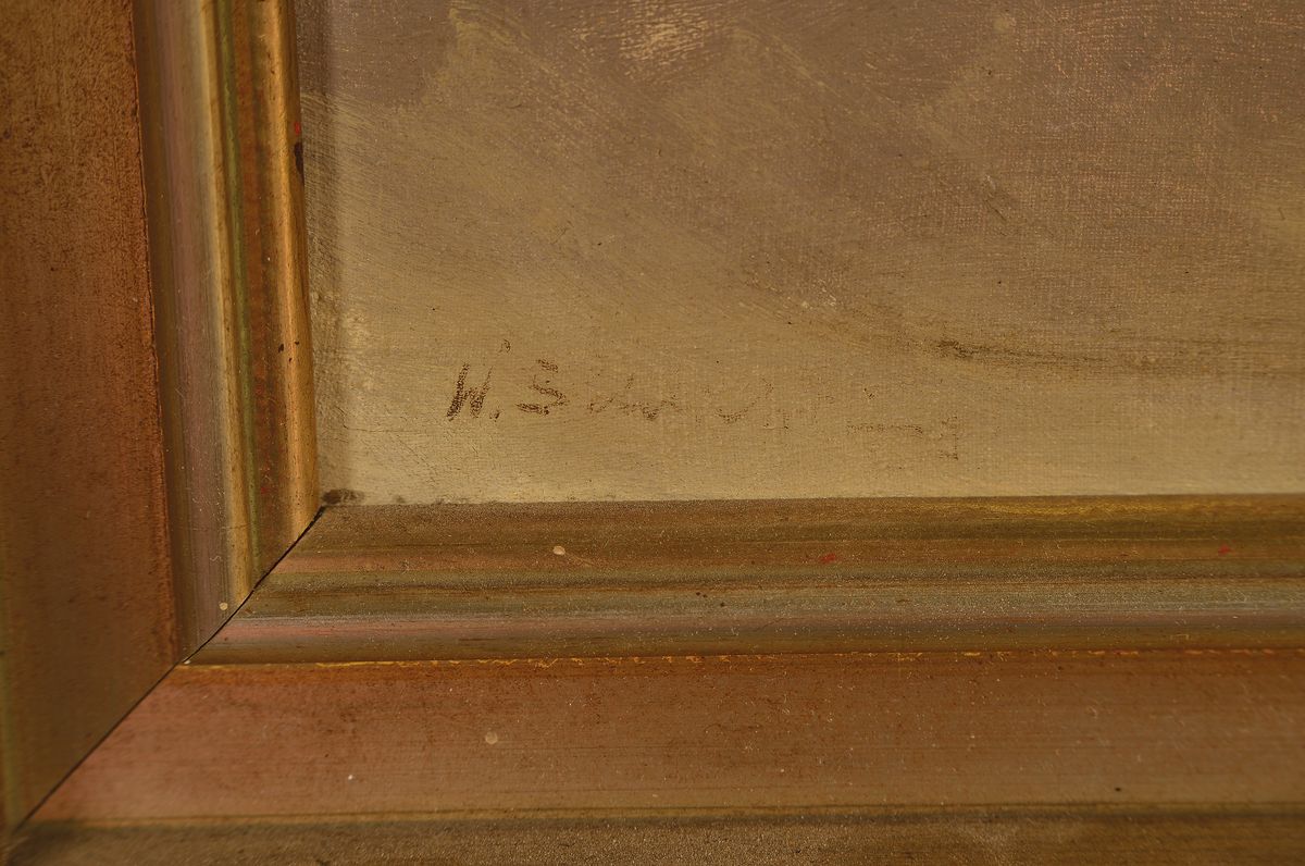 Detail a: Waldemar Schlichting, 1896-1970 Berlin, bekannter deutscher Marinemaler, Sohn des Impressionisten Max Schlichting, Studium an den Akademien Berlin ...