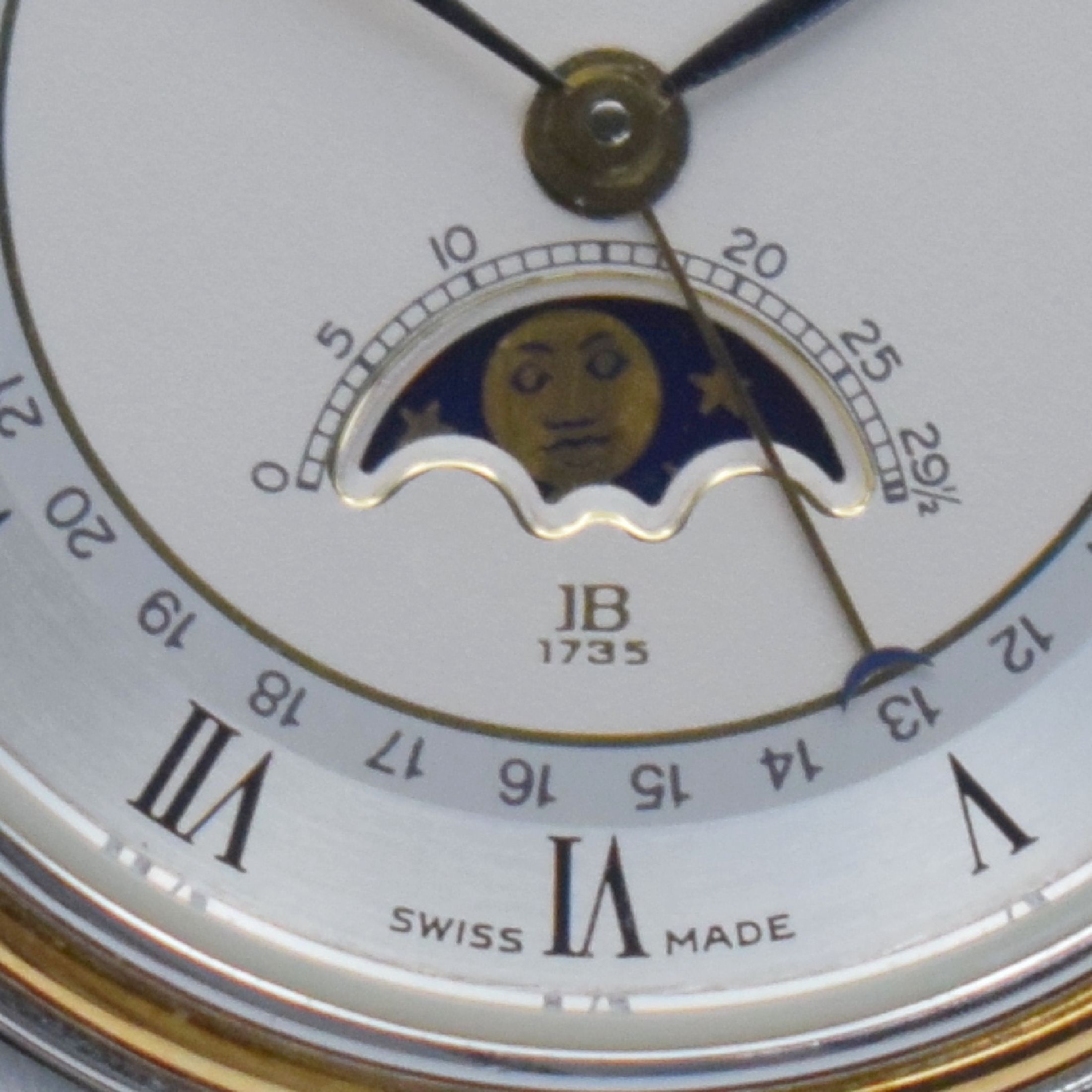 Detail b: BLANCPAIN hochfeine Herrenarmbanduhr mit Vollkalenderanzeige inklusive Mondphase, Schweiz um 1990, Handaufzug, Edelstahl/Gold kombiniert inkl. ...