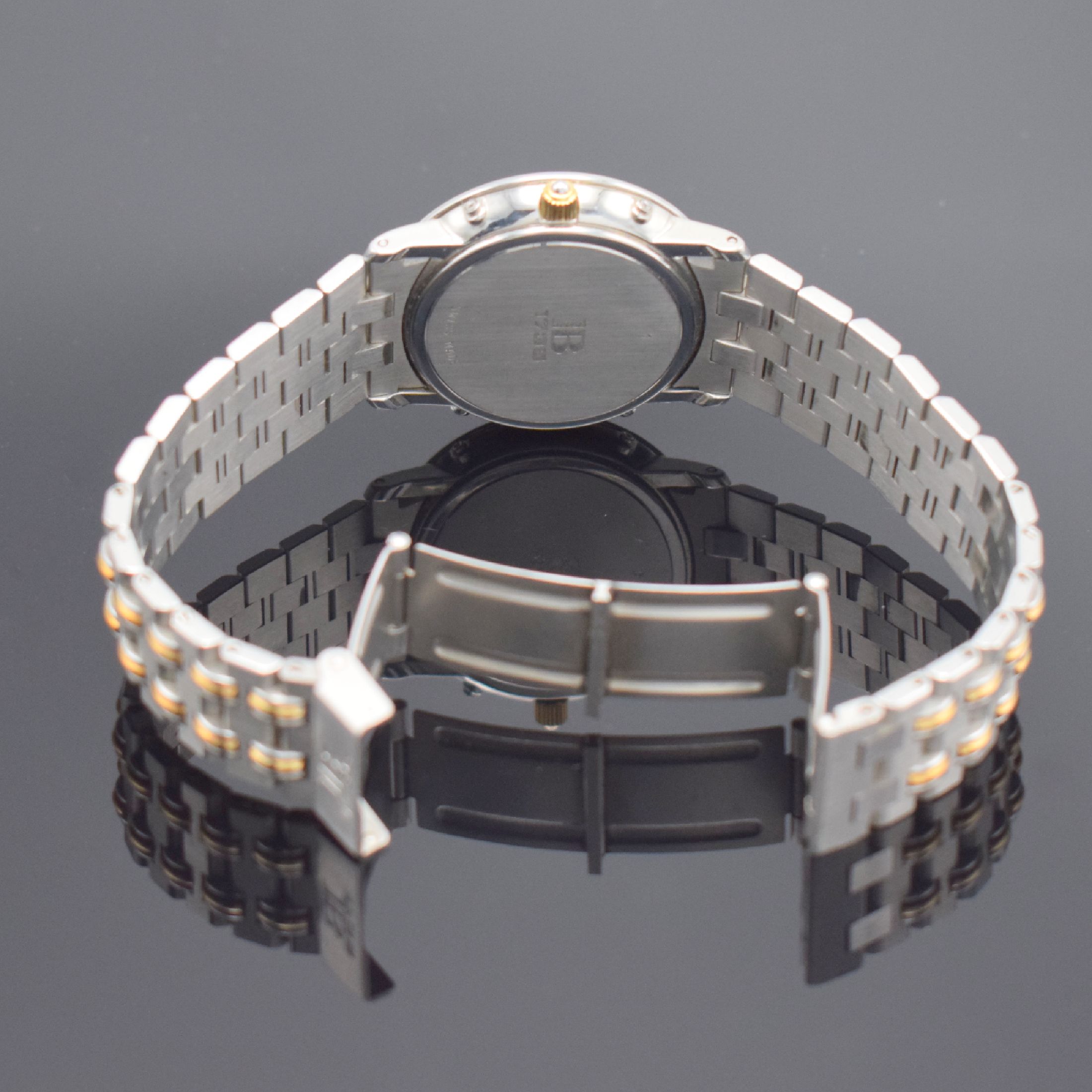 Detail g: BLANCPAIN hochfeine Herrenarmbanduhr mit Vollkalenderanzeige inklusive Mondphase, Schweiz um 1990, Handaufzug, Edelstahl/Gold kombiniert inkl. ...
