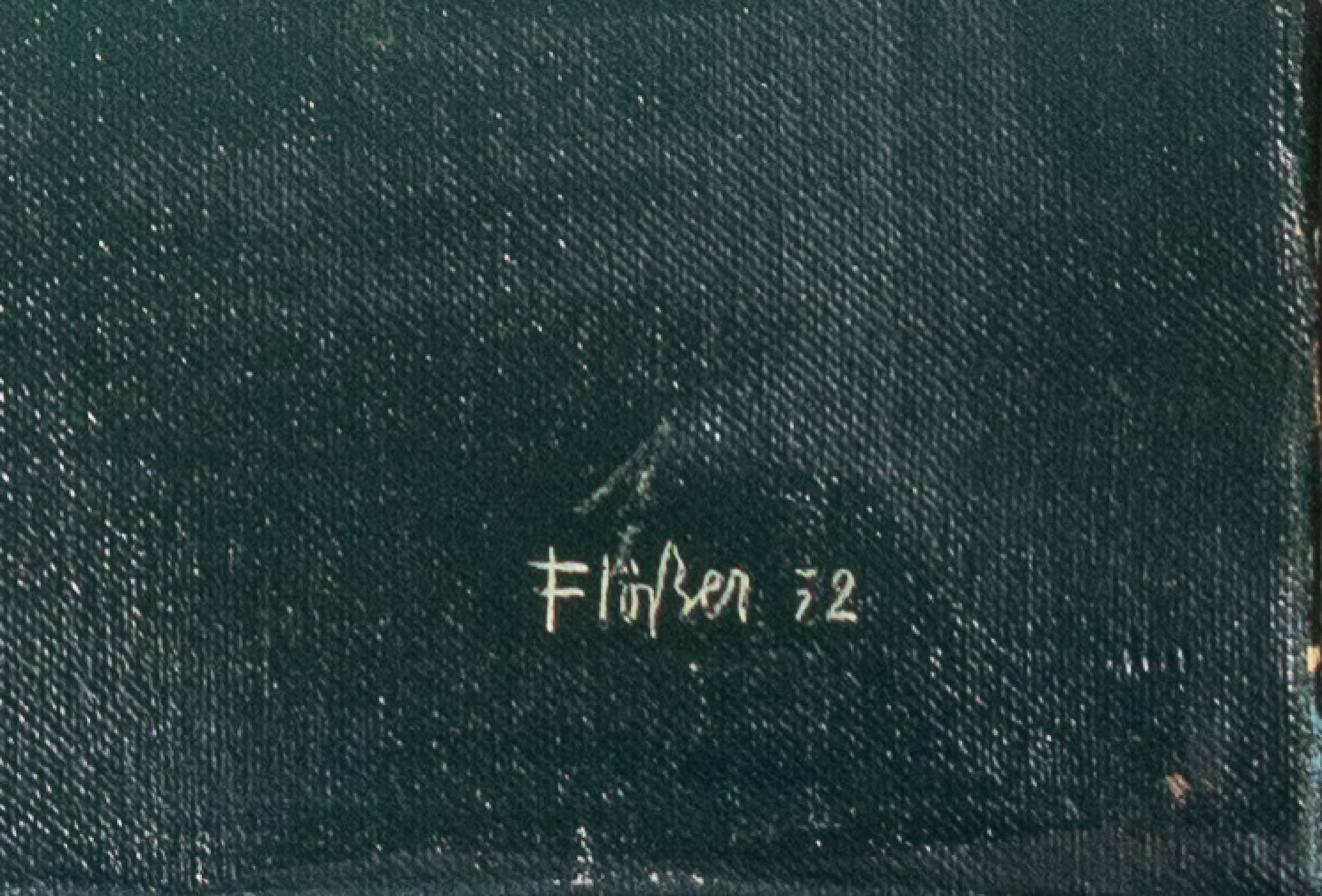 Detail a: Gerd Flösser, 1936-2000 Gorxheimertal, Ohne Titel, phantastischer Realismus, Öl/Lwd, rechts unten signiert und dat. 72, ca. 100x70cm