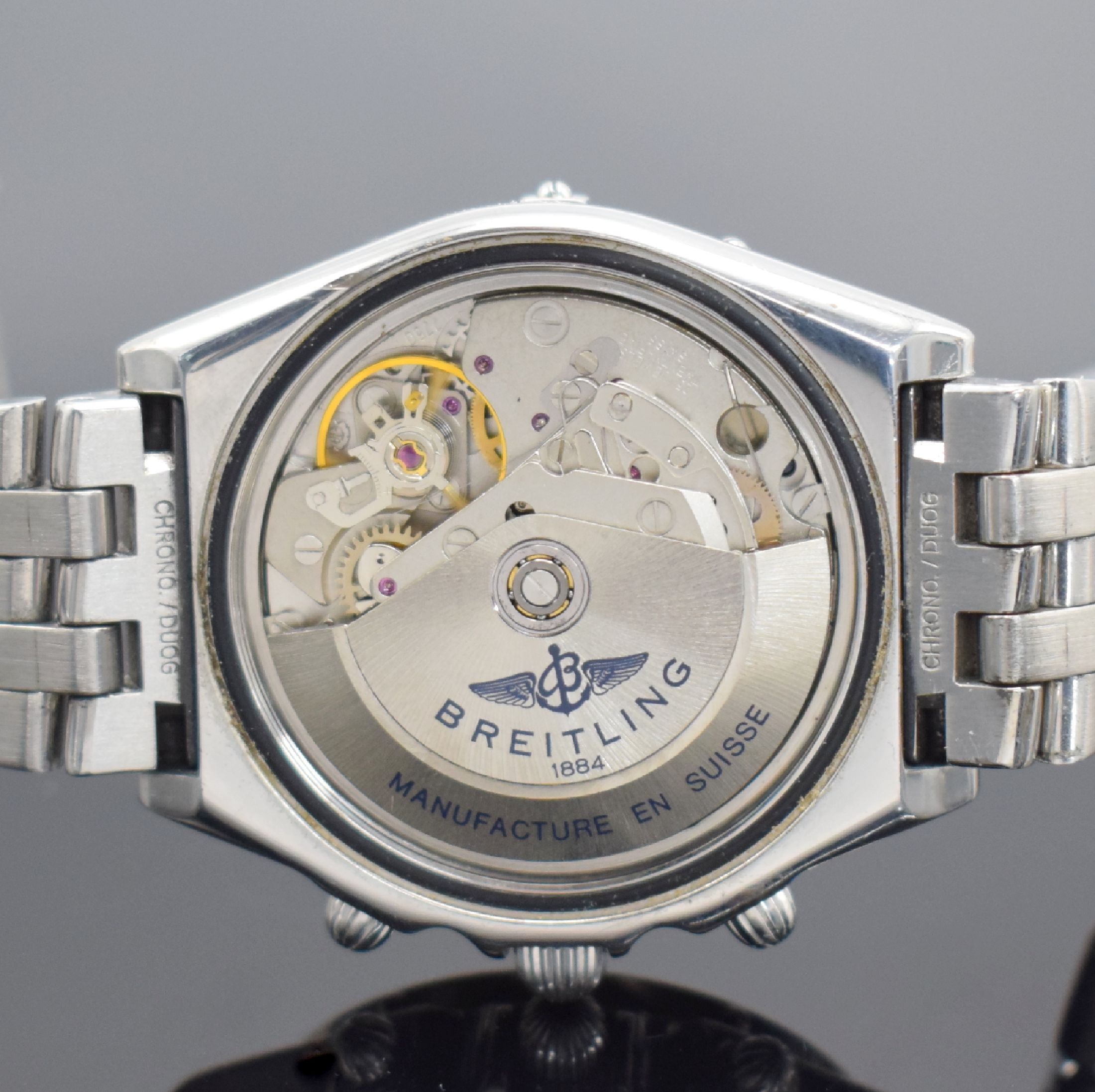 Detail f: BREITLING Chronomat Sondermodell Longitude Thunderbirds auf 1000 Stück limitierte Herrenarmbanduhr mit Chronograph Referenz A20048, Schweiz um 1994, ...
