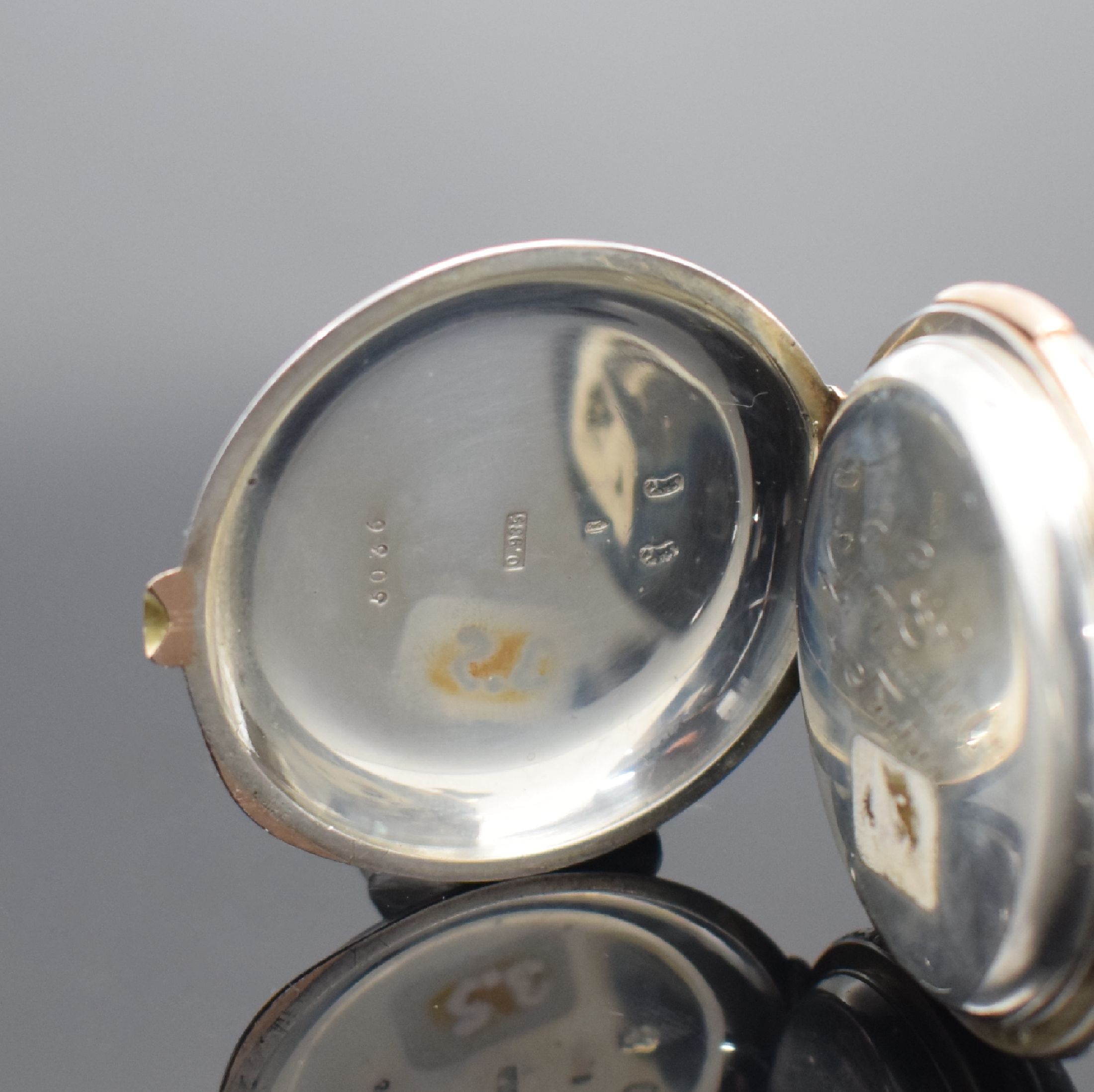 Detail d: L. URARD & Cie Tientsin Tulasilber Savonette mit 1/4-Std.-Repetition, Schweiz für den chines. Markt um 1900, Geh. in 935/000 Silber mit a-goute, ...