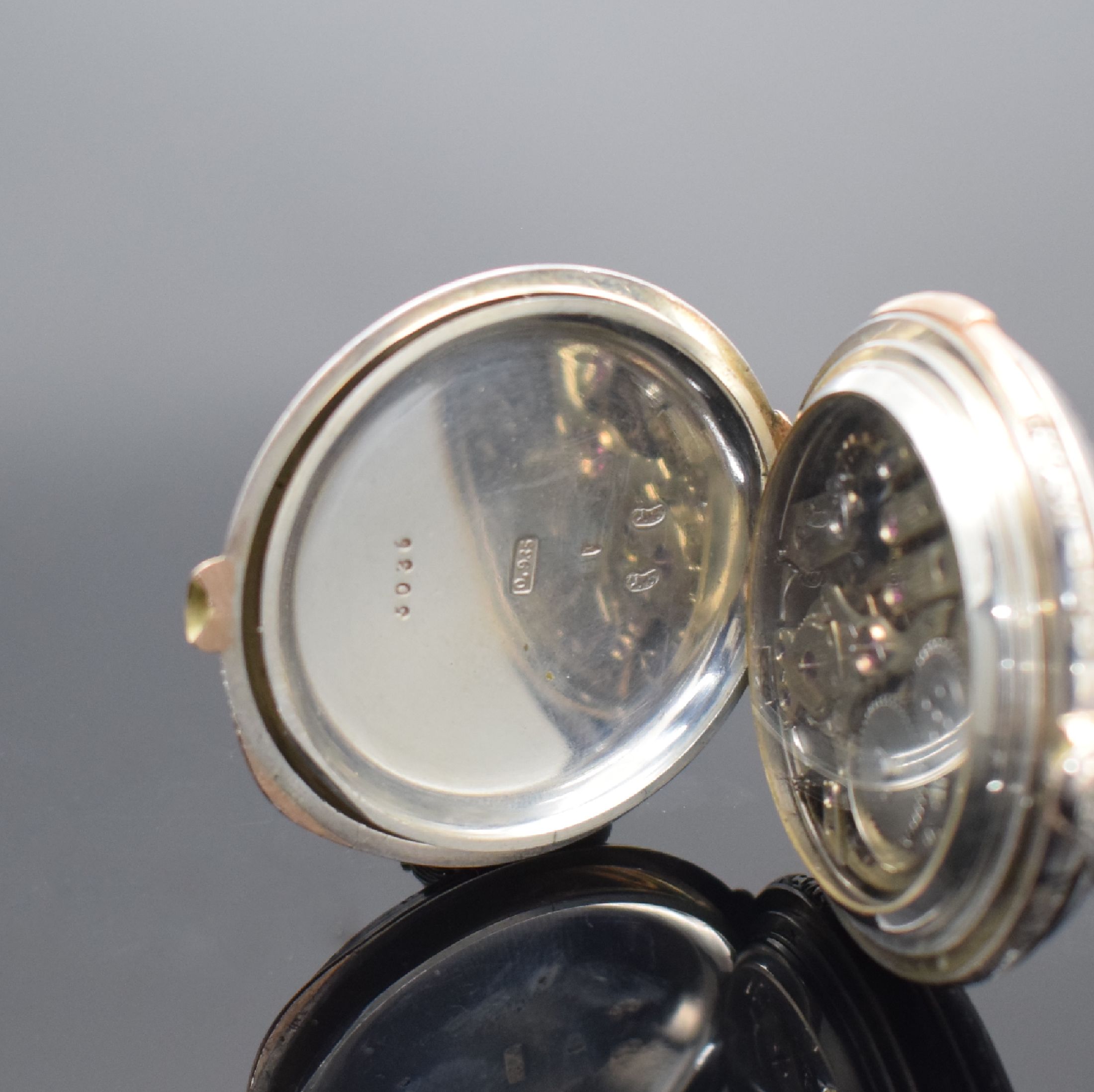 Detail f: L. URARD & Cie Tientsin Tulasilber Savonette mit 1/4-Std.-Repetition, Schweiz für den chines. Markt um 1900, Geh. in 935/000 Silber mit a-goute, ...