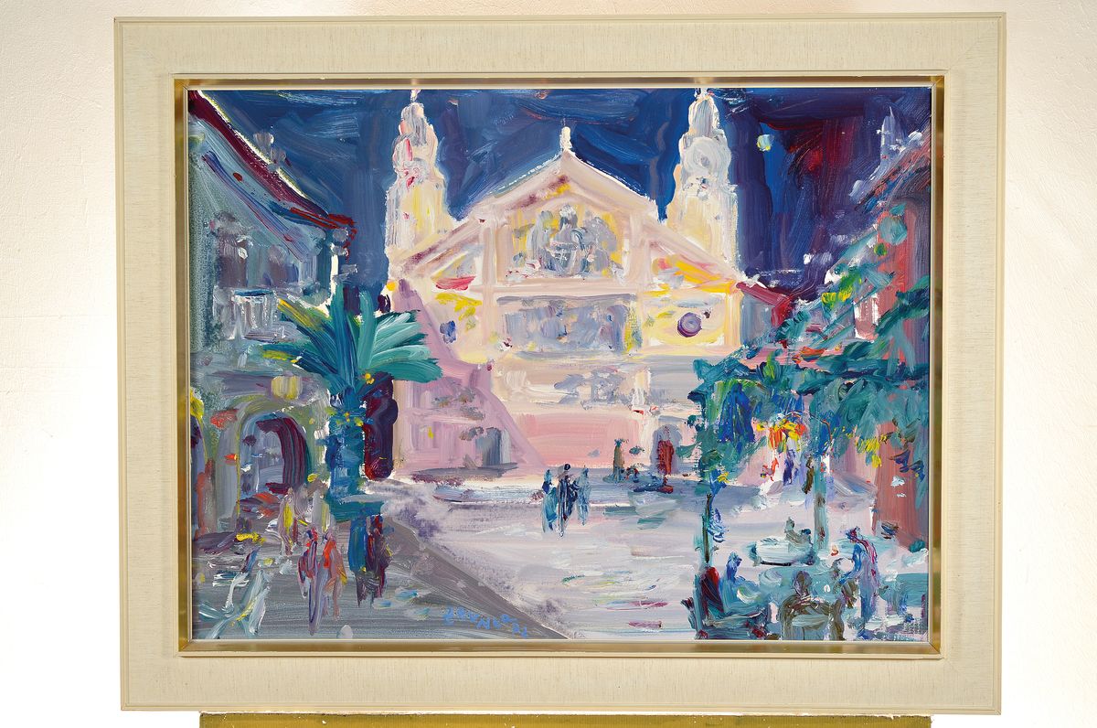 Detail k: Georg Günther Zeuner, 1923 Dresden-2011 Speyer, Studium an der Akademie Dresden, hier: Italienischer Abend, rückseitig so betitelt, Öl/Lwd, ...