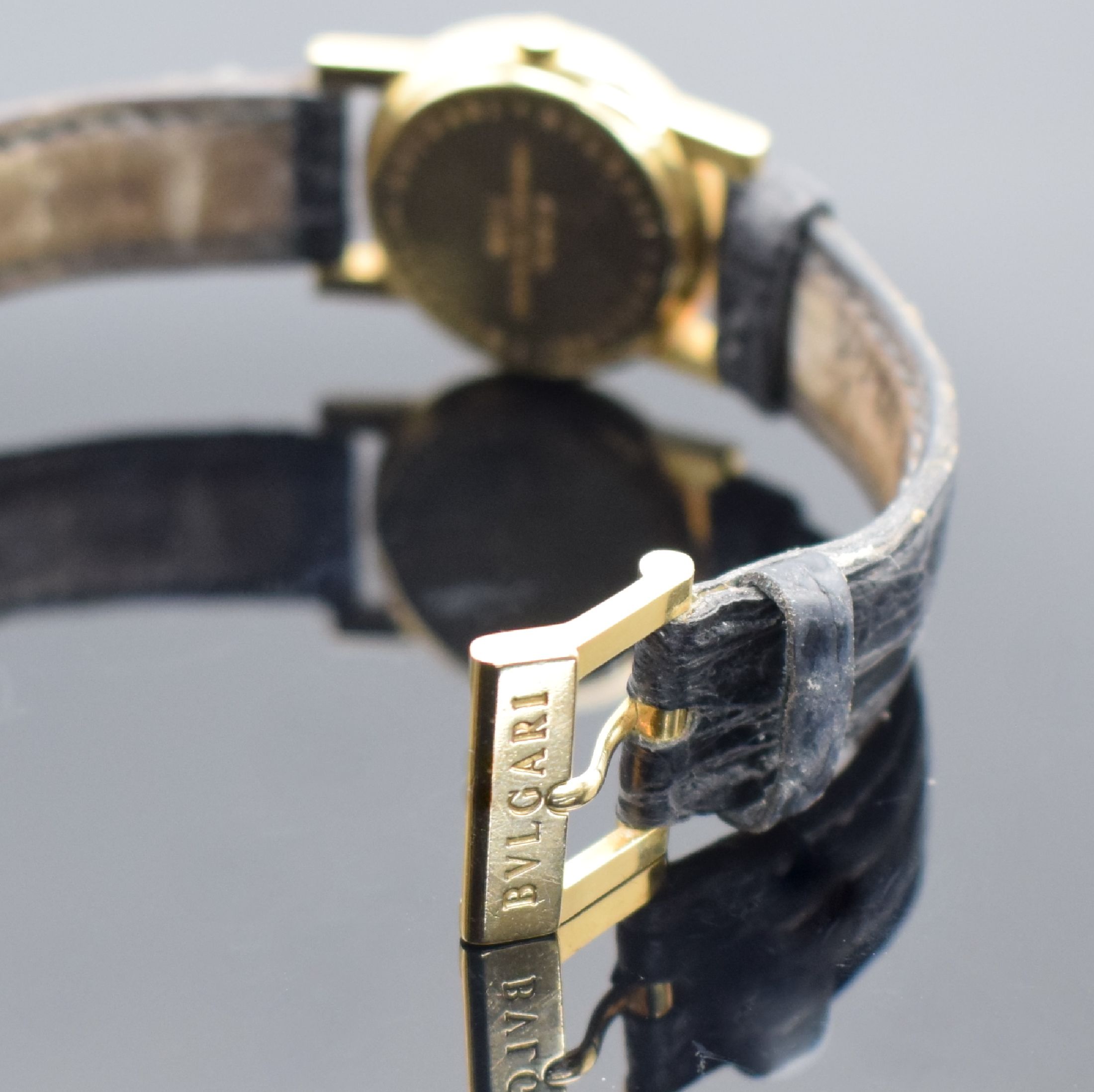 Detail b: BULGARI Damenarmbanduhr Linie Amphietheater in GG 750/000 Referenz AT2GL, Schweiz um 2000, massives Goldgehäuse im Design eines Amphitheaters inkl. ...