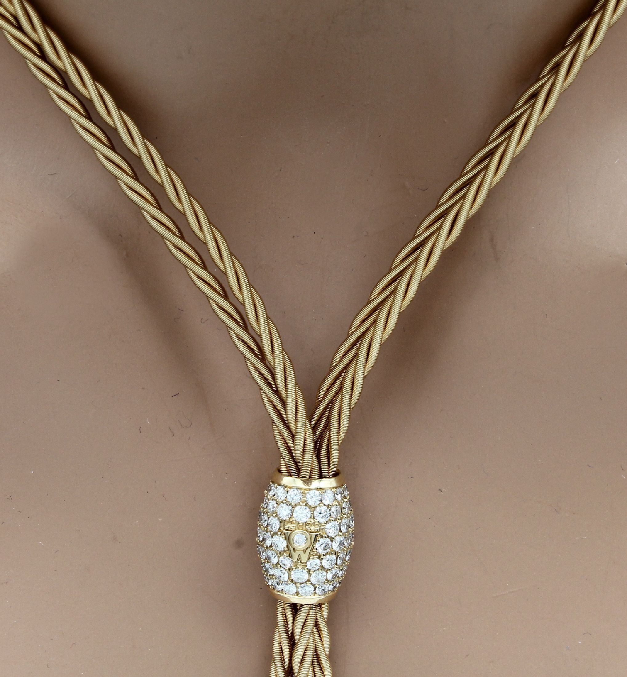 Detail a: WELLENDORFF Y-Collier Sternennacht- Versuchung, 18 kt Gold, GG 750/000, aus der Kollektion Schoko-Fantasie, 2-reihiges, seidenweiches ...