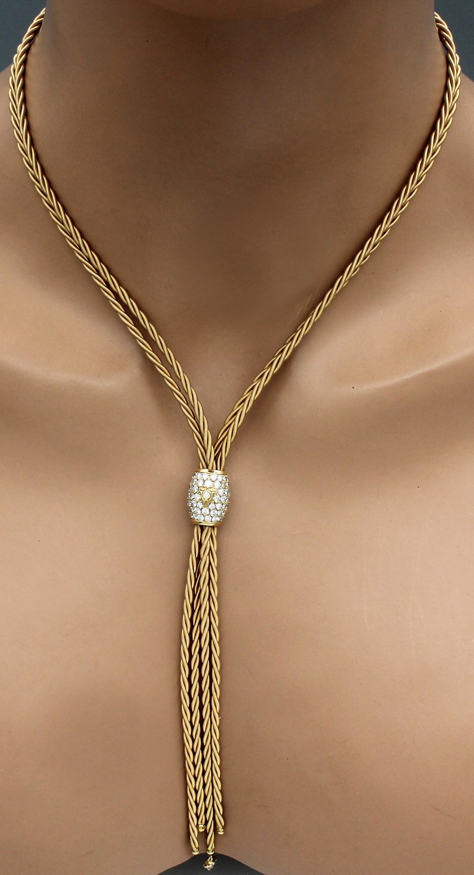 Detail b: WELLENDORFF Y-Collier Sternennacht- Versuchung, 18 kt Gold, GG 750/000, aus der Kollektion Schoko-Fantasie, 2-reihiges, seidenweiches ...