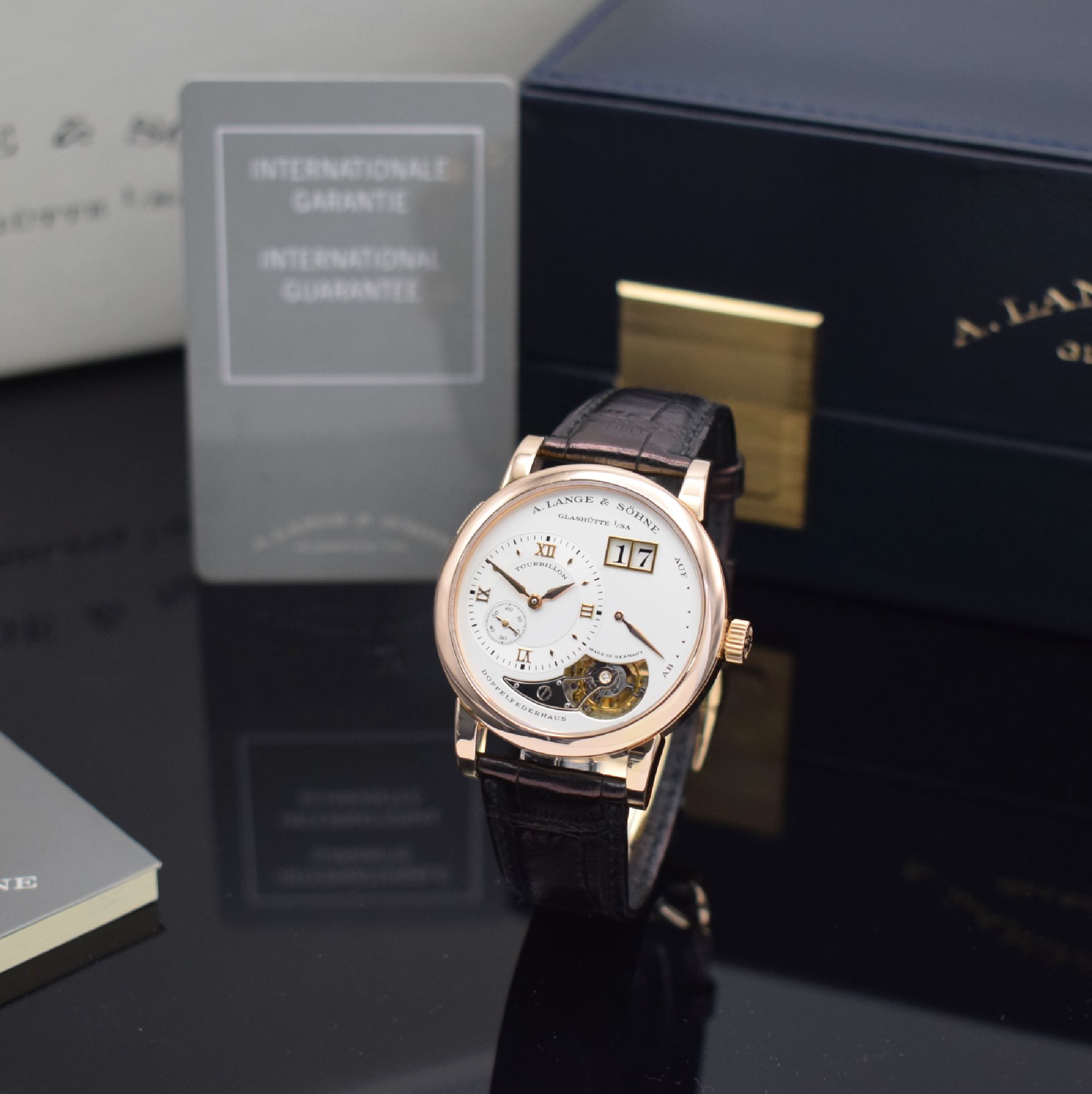 Detail a: A. LANGE & SÖHNE hochfeines & seltenes, auf 250 Stück limitiertes Lange 1-Tourbillon "Jahrhundert Tourbillon" in Roségold 750/000 ...