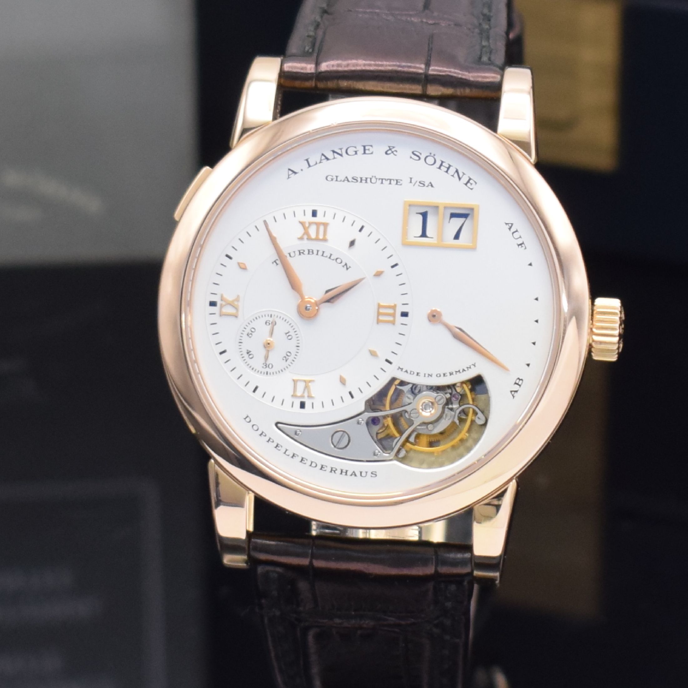 Detail h: A. LANGE & SÖHNE hochfeines & seltenes, auf 250 Stück limitiertes Lange 1-Tourbillon "Jahrhundert Tourbillon" in Roségold 750/000 ...