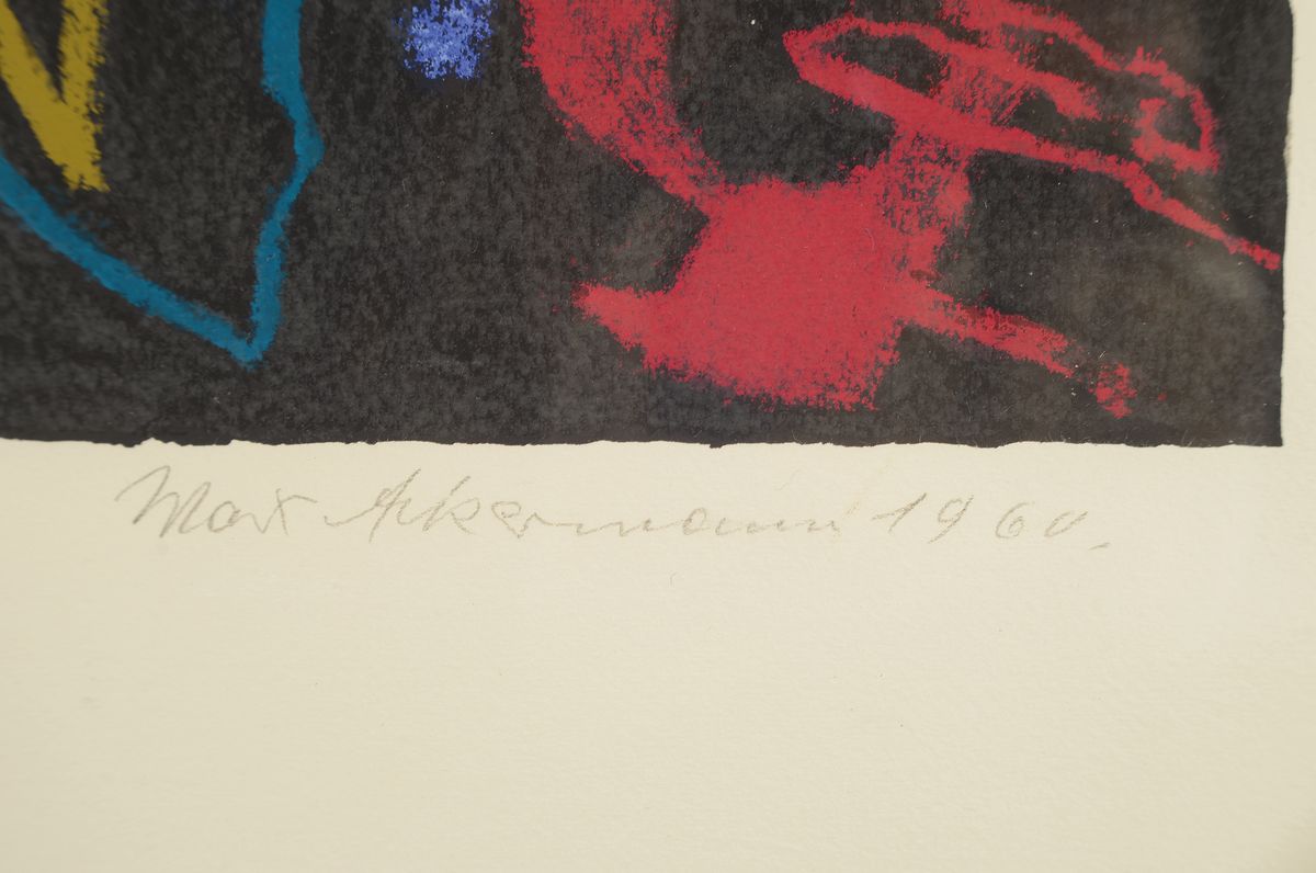 Detail a: Max Ackermann, 1887 Berlin-1975 Bad Liebenzell, bedeutender deutscher Maler und Grafiker, Wegbereiter der abstrakten Malerei, Ausbildung bei Richard ...