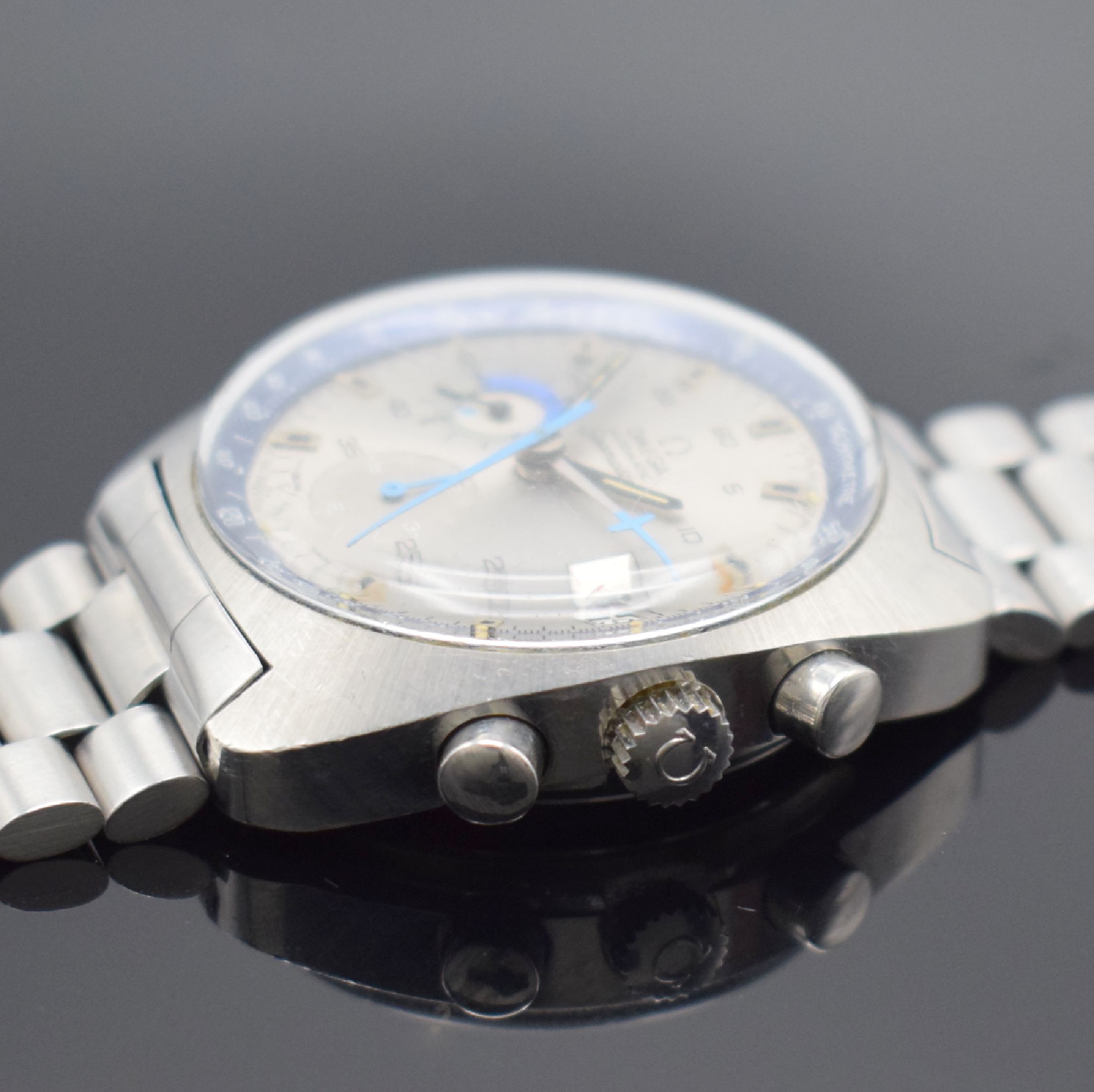 Detail c: OMEGA Seamaster Armbandchronograph, Schweiz um 1972, Ref. 176.007, Automatik, Edelstahlgeh. inkl. orig. Gliederband m. Faltschl., Boden m. ...