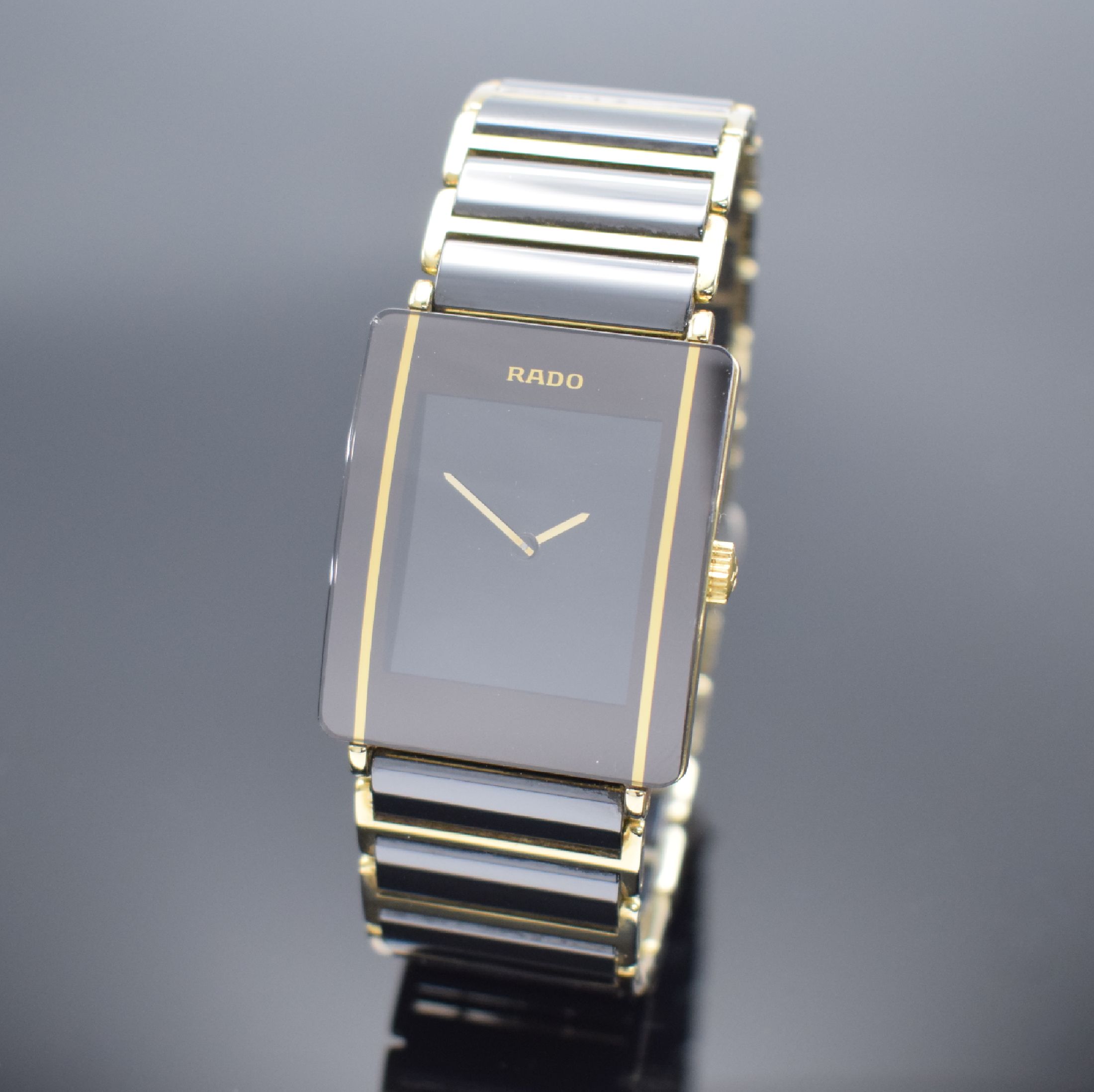 RADO Diastar Armbanduhr mit digitaler Multifunktionsanzeige, Schweiz um 2005, quarz, Ref. 193.0456.3, verg. Geh., Stahlboden 4-fach verschr., orig. ...