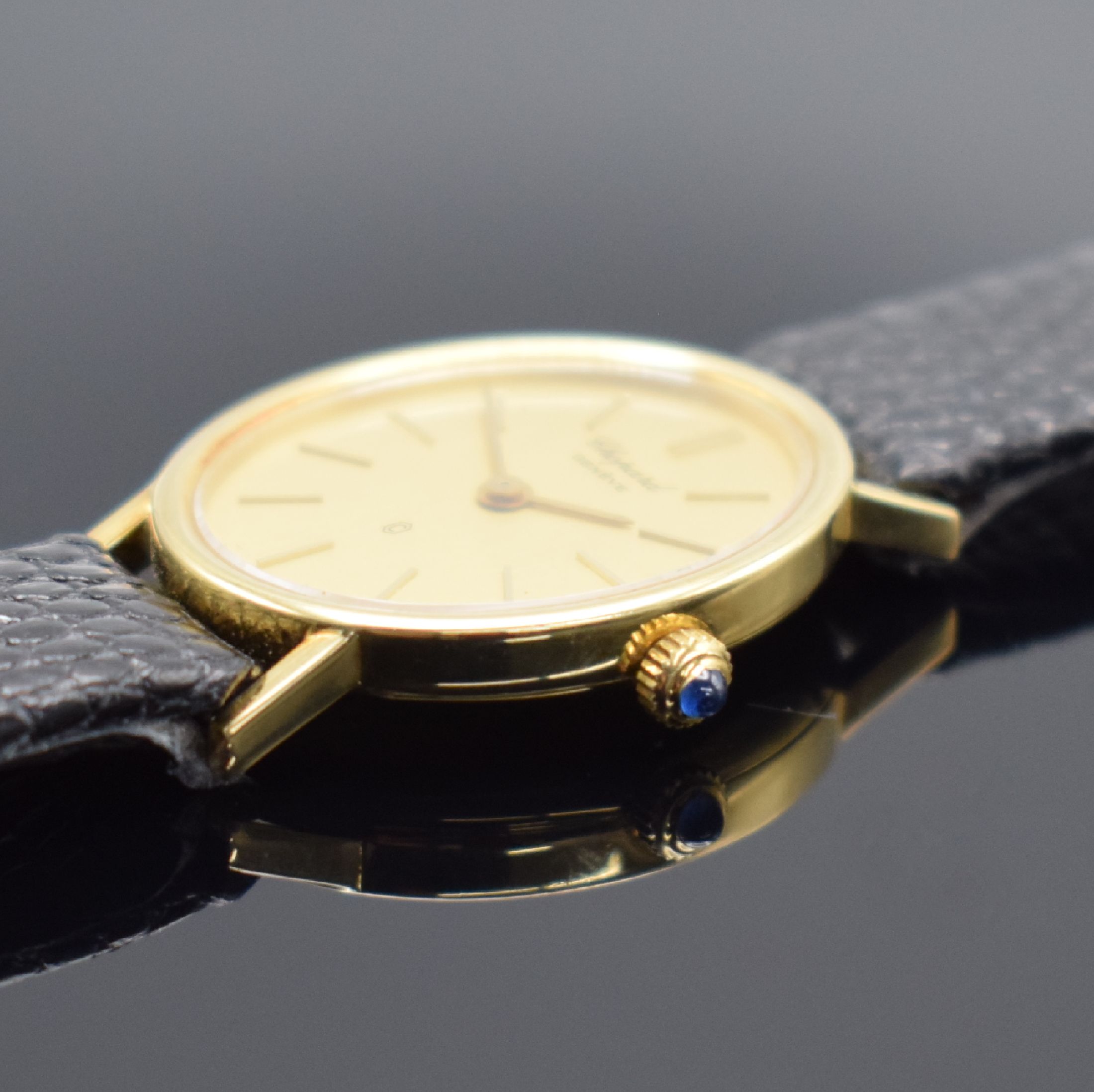 Detail b: CHOPARD Geneve Damenarmbanduhr in GG 750/000, Schweiz um 1995, quarz, Ref. 5193, Boden aufgedr., Schmuckkrone, champagnerfarb. Zifferbl. m. gold. ...