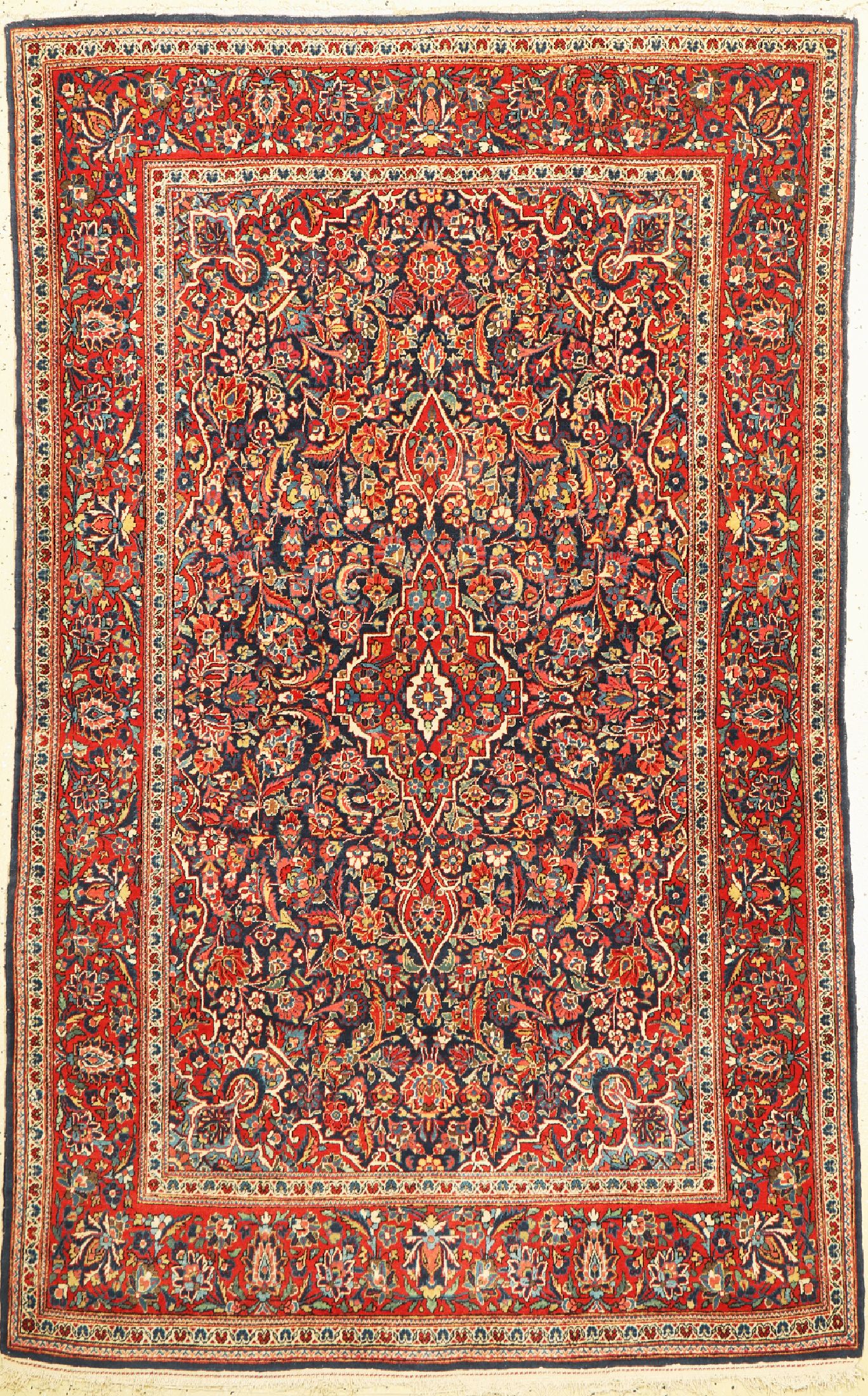 Keschan Kork alt, Persien, um 1930, Korkwolle, ca. 212 x 135 cm, EHZ: 1-2