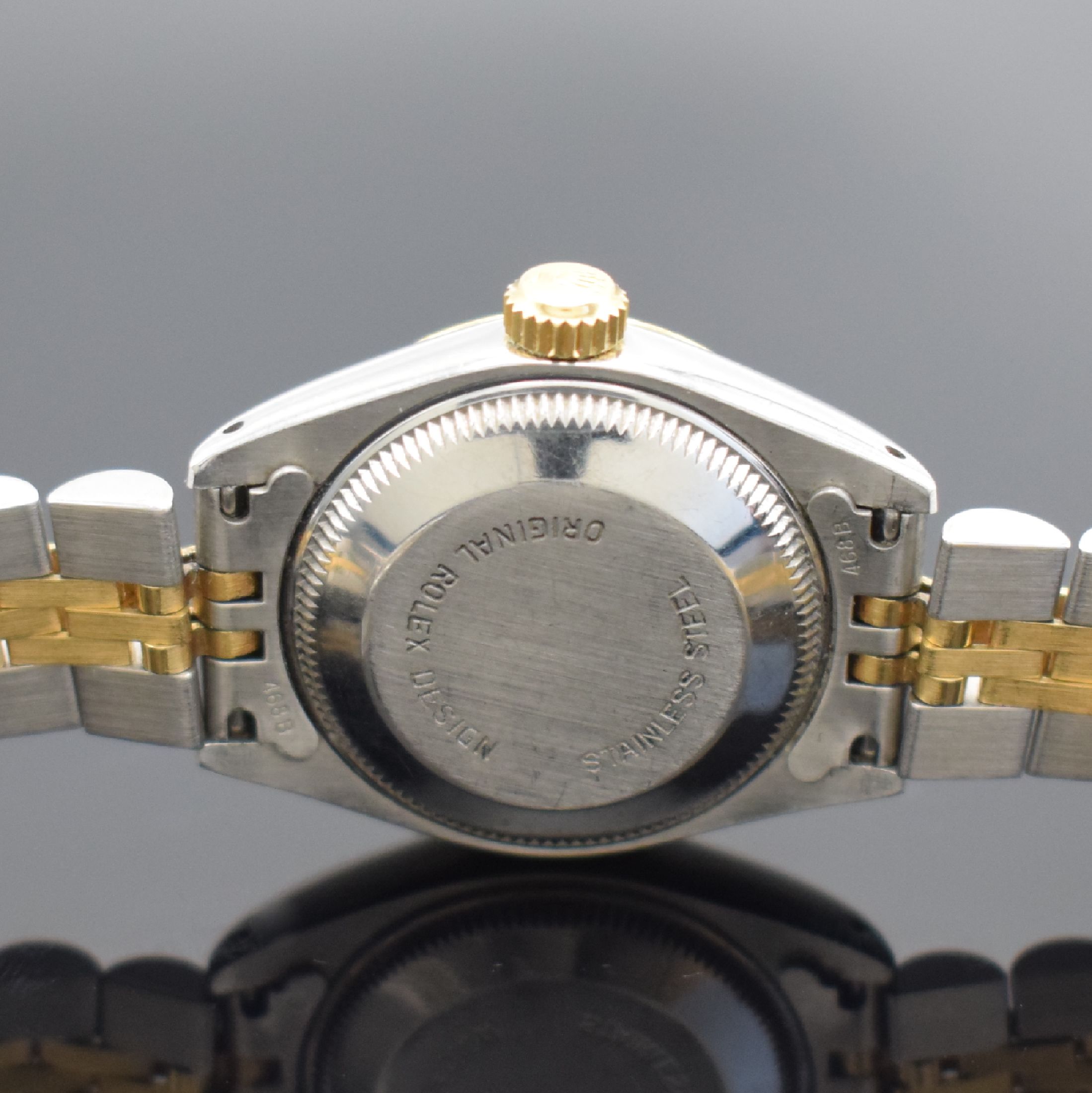 Detail d: ROLEX Damenarmbanduhr Oyster Perpetual Datejust Referenz 6917, Automatik, Schweiz um 1983, Chronometer der Superlative in Edelstahl/Gold kombiniert ...