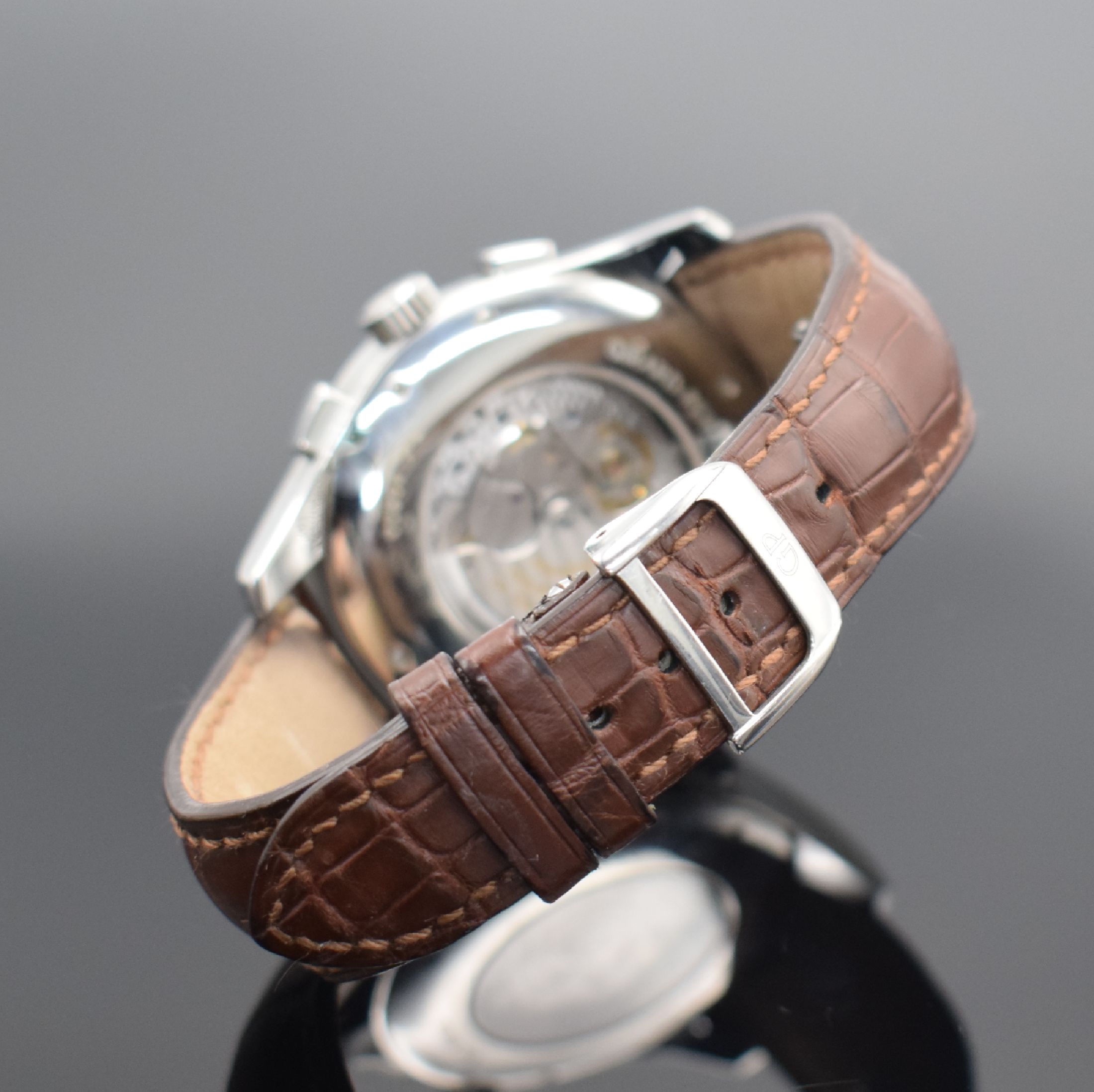 Detail b: GIRARD PERREGAUX seltene, auf 50 Stück limitierter Armbandchronograph WW.TC Switzerland Referenz 49800, Automatik, Edelstahlgeh. inkl. orig. ...