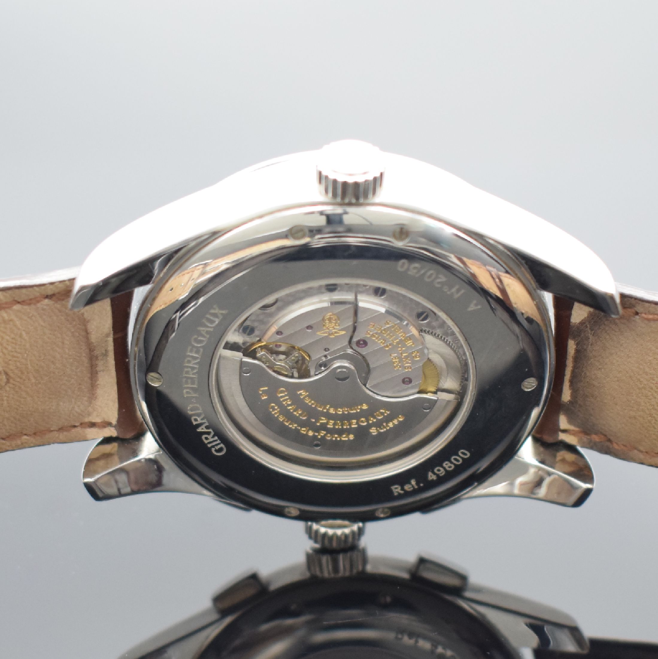 Detail e: GIRARD PERREGAUX seltene, auf 50 Stück limitierter Armbandchronograph WW.TC Switzerland Referenz 49800, Automatik, Edelstahlgeh. inkl. orig. ...
