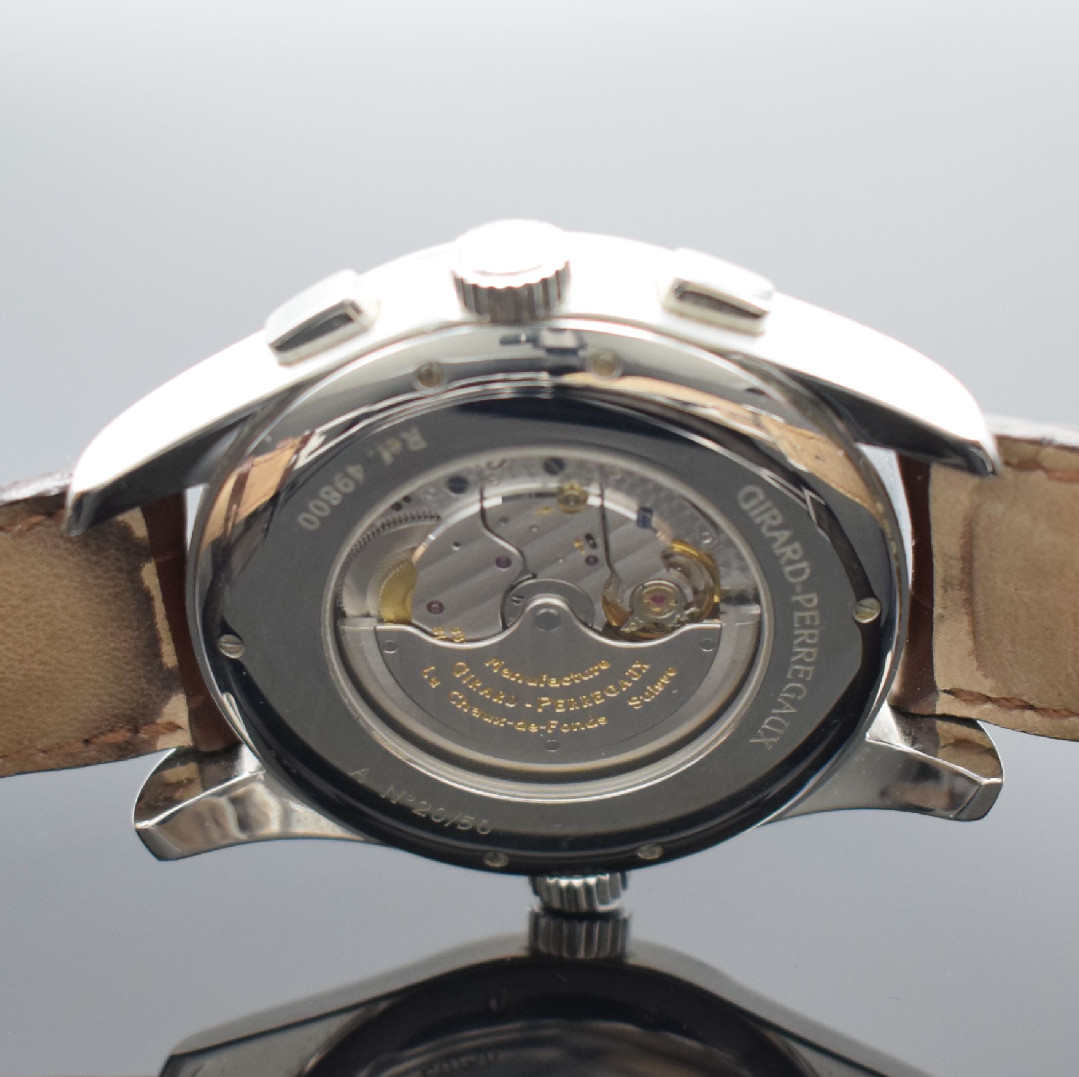 Detail f: GIRARD PERREGAUX seltene, auf 50 Stück limitierter Armbandchronograph WW.TC Switzerland Referenz 49800, Automatik, Edelstahlgeh. inkl. orig. ...