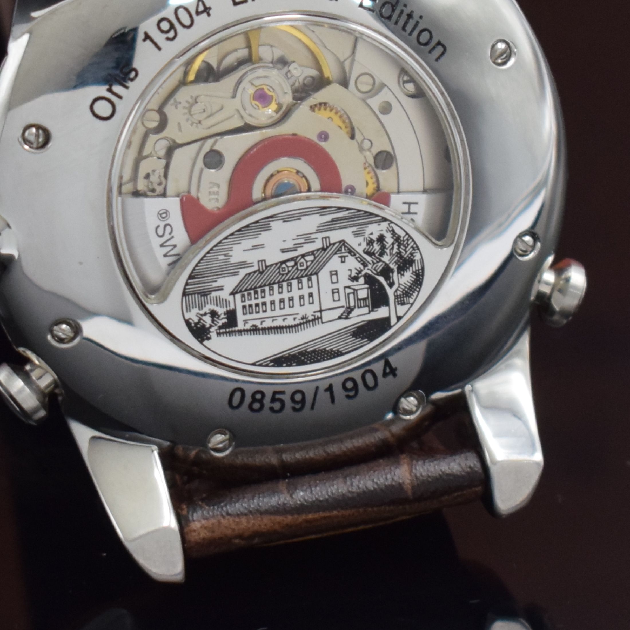 Detail g: ORIS limitierte Armbanduhr Centennial Artelier Worldtimer 1904 mit 2-Zeitzonen Referenz 690 1904 40 51, Schweiz um 2004, Automatik, beids. vergl. ...