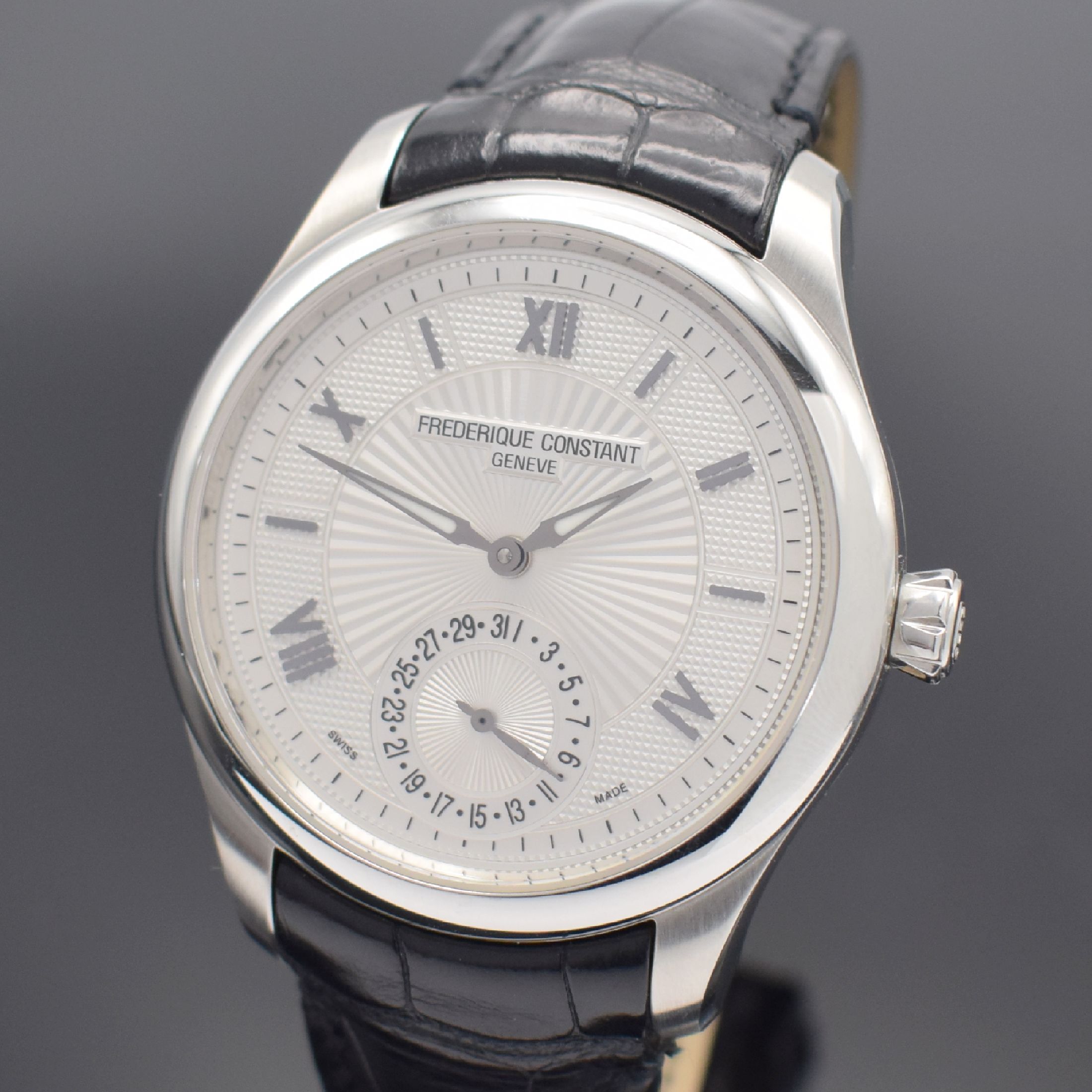 Detail a: FREDERIQUE CONSTANT Herrenarmbanduhr Maxime Manufacture Referenz FC-700X5M4/5/6, Automatik, Edelstahlgeh. inkl orig. Lederband (zu ern.) m. orig. ...