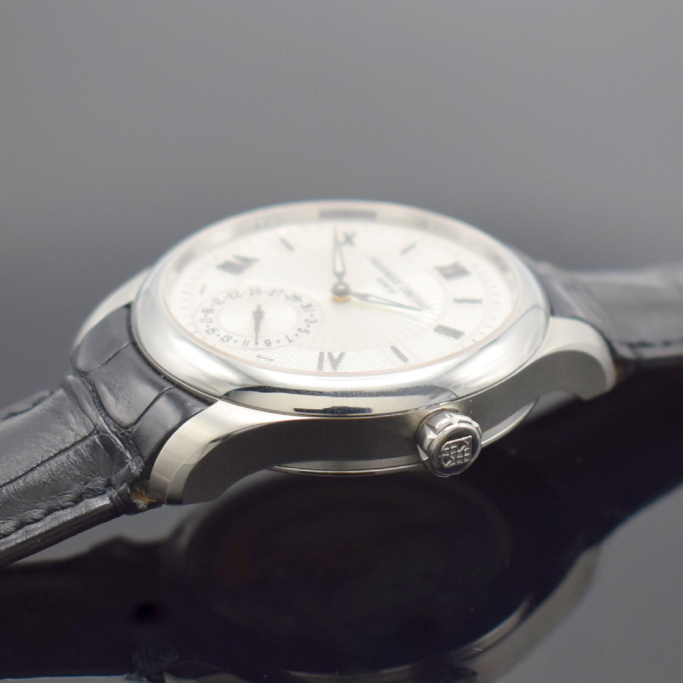 Detail c: FREDERIQUE CONSTANT Herrenarmbanduhr Maxime Manufacture Referenz FC-700X5M4/5/6, Automatik, Edelstahlgeh. inkl orig. Lederband (zu ern.) m. orig. ...