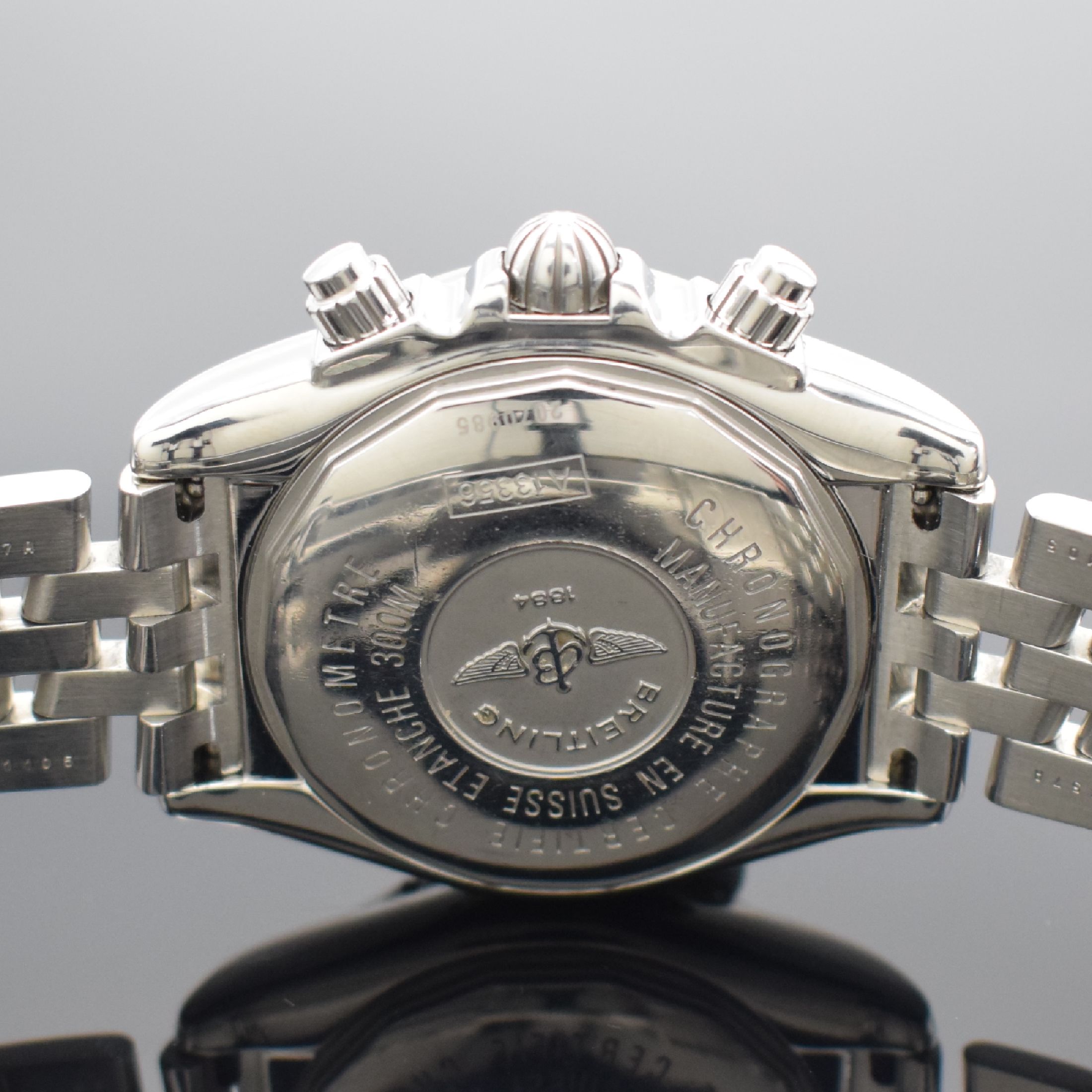 Detail d: BREITLING Chronometer Chronomat Evolution Herrenarmbanduhr mit Chronograph Referenz A13356, Automatik, Edelstahlgeh. inkl. Gliederband m. Faltschl., ...