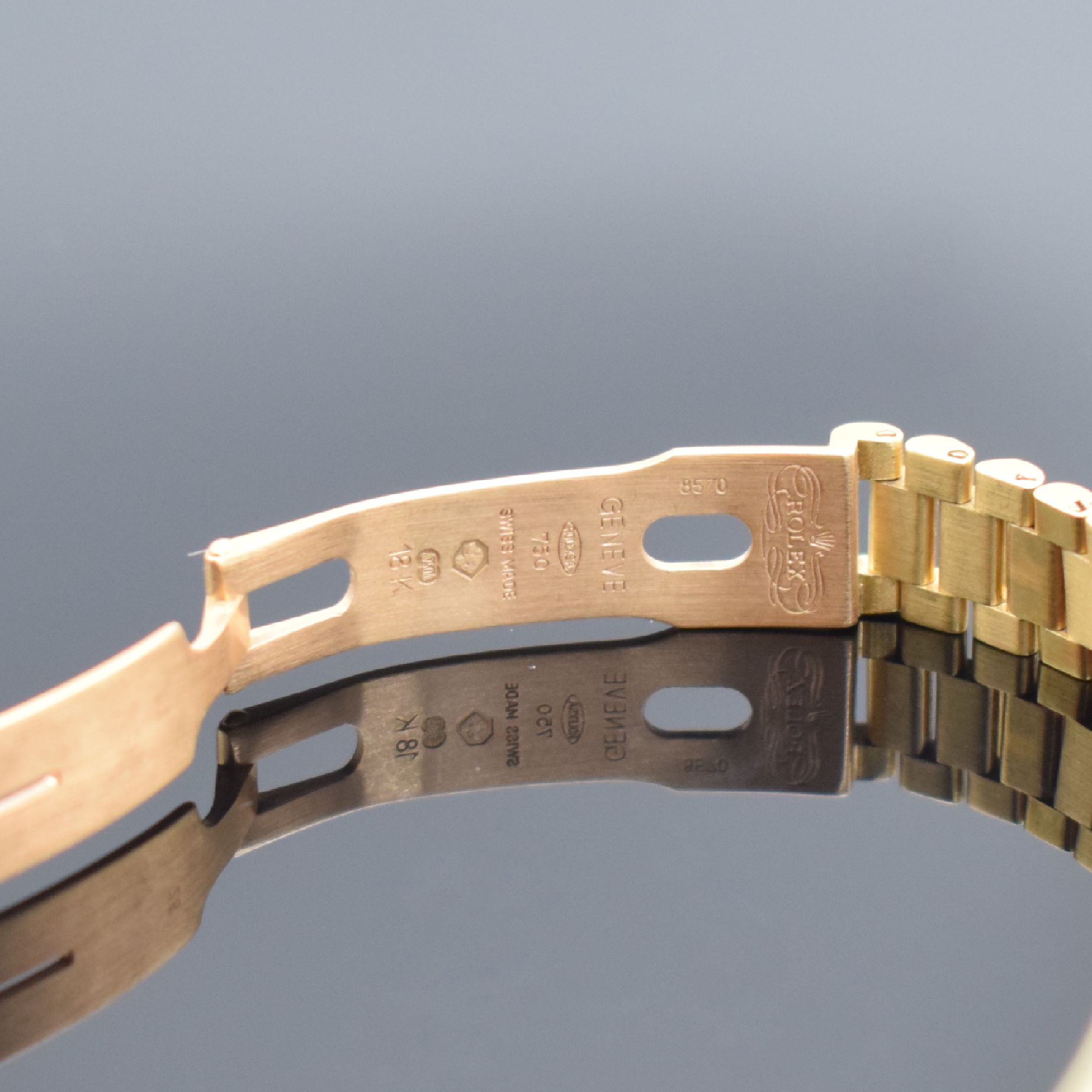 Detail c: ROLEX Damenarmbanduhr Oyster Perpetual Datejust Referenz 69178, Automatik, T-Serie,Chronometer der Superlative in GG 750/000 inkl. Präsidentband m. ...