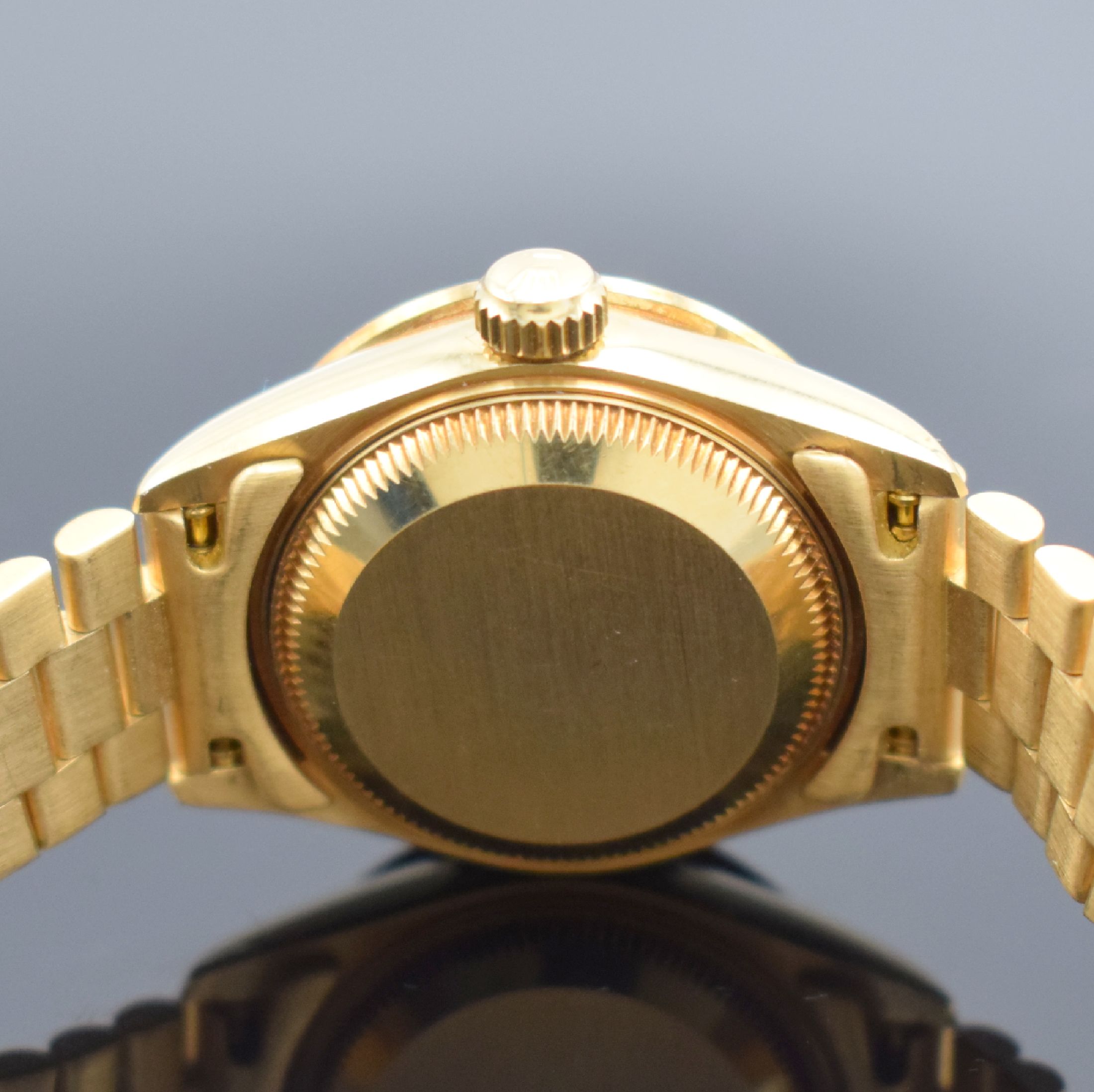 Detail e: ROLEX Damenarmbanduhr Oyster Perpetual Datejust Referenz 69178, Automatik, T-Serie,Chronometer der Superlative in GG 750/000 inkl. Präsidentband m. ...