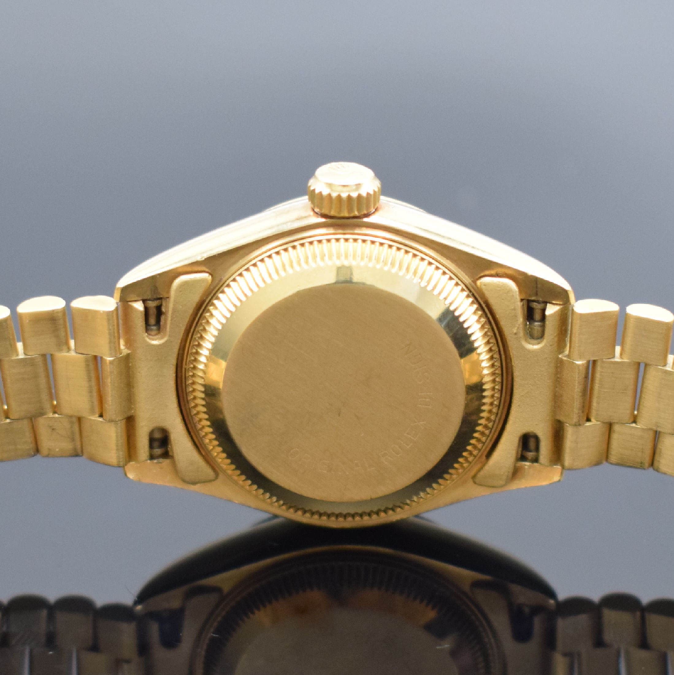 Detail e: ROLEX Damenarmbanduhr Oyster Perpetual Datejust Referenz 69178, Automatik, Schweiz um 1985, Chronometer der Superlative in GG 750/000 inkl. ...