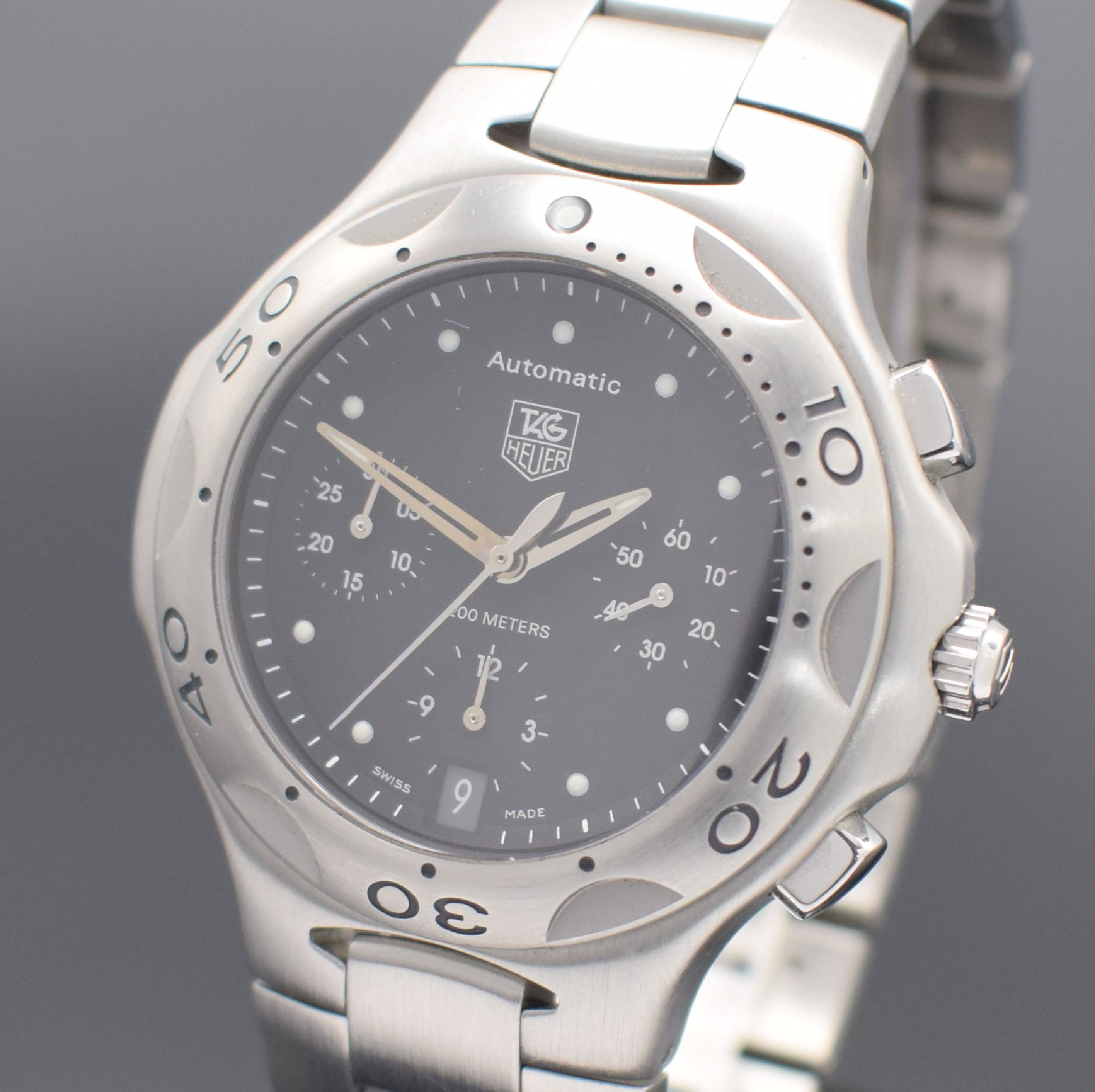 Detail a: TAG HEUER Armbandchronograph Kirium Referenz CL2110, Automatik, Schweiz um 2005, Edelstahlgeh. inkl. Gliederband m. Faltschl., Boden & Krone ...