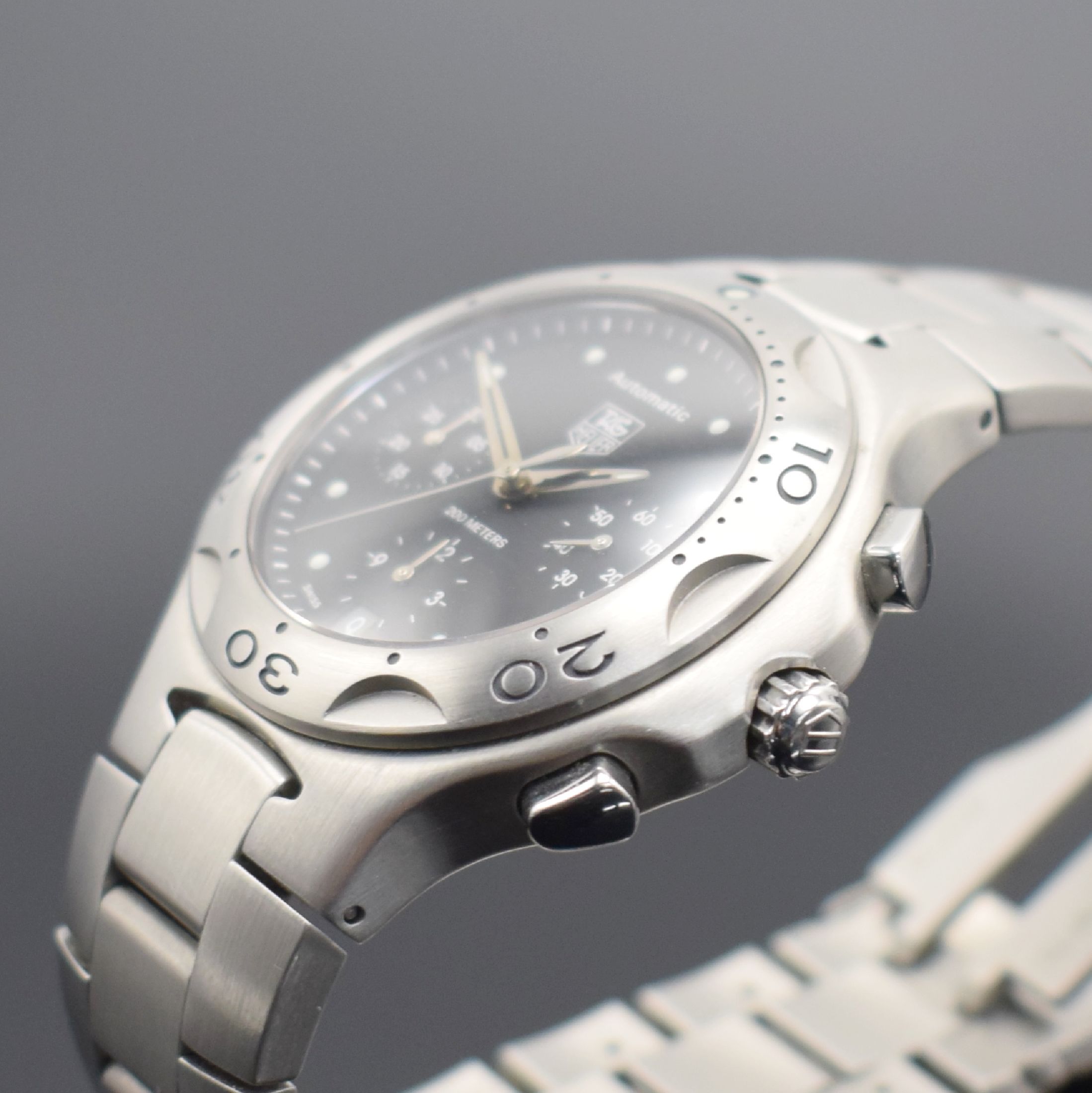 Detail c: TAG HEUER Armbandchronograph Kirium Referenz CL2110, Automatik, Schweiz um 2005, Edelstahlgeh. inkl. Gliederband m. Faltschl., Boden & Krone ...
