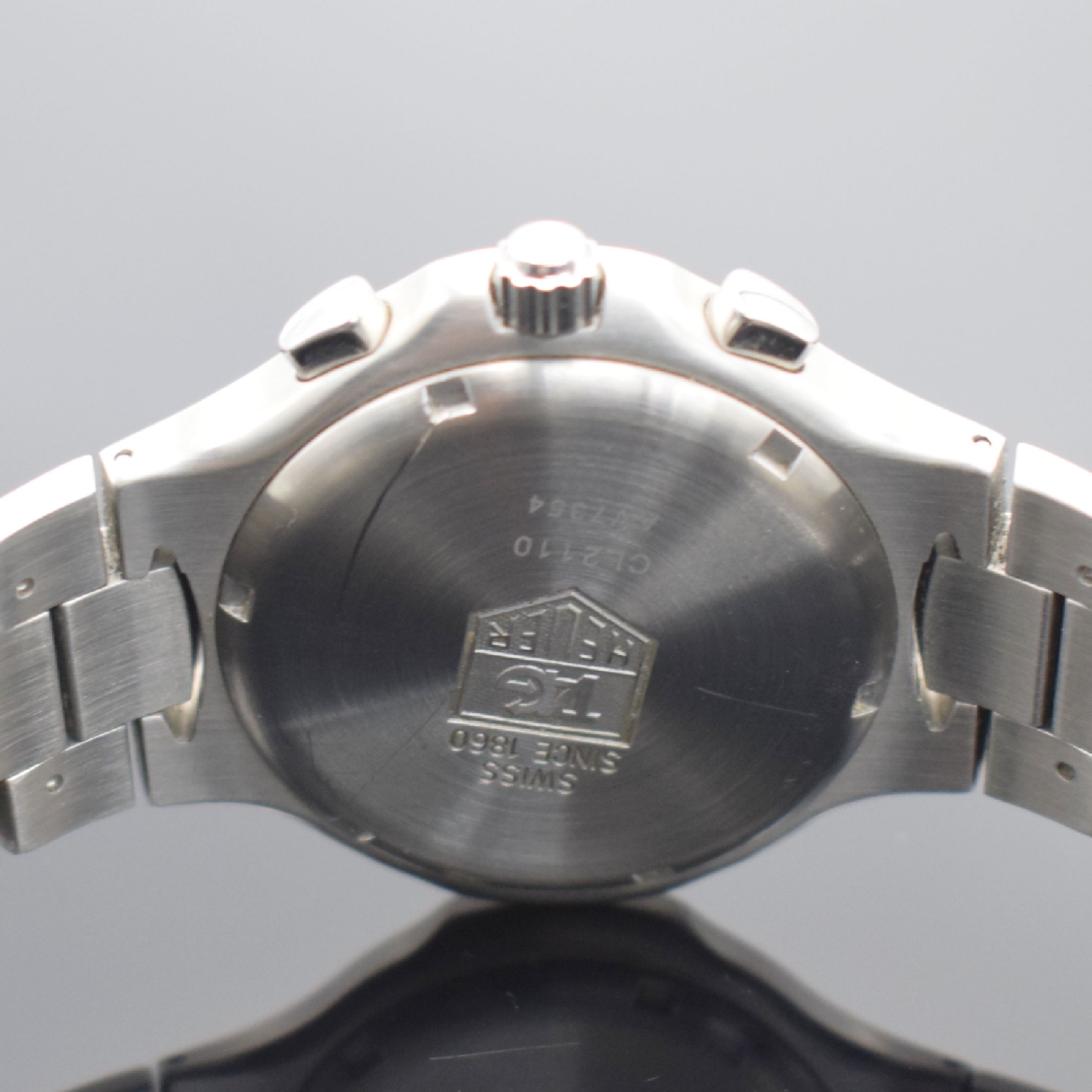 Detail d: TAG HEUER Armbandchronograph Kirium Referenz CL2110, Automatik, Schweiz um 2005, Edelstahlgeh. inkl. Gliederband m. Faltschl., Boden & Krone ...