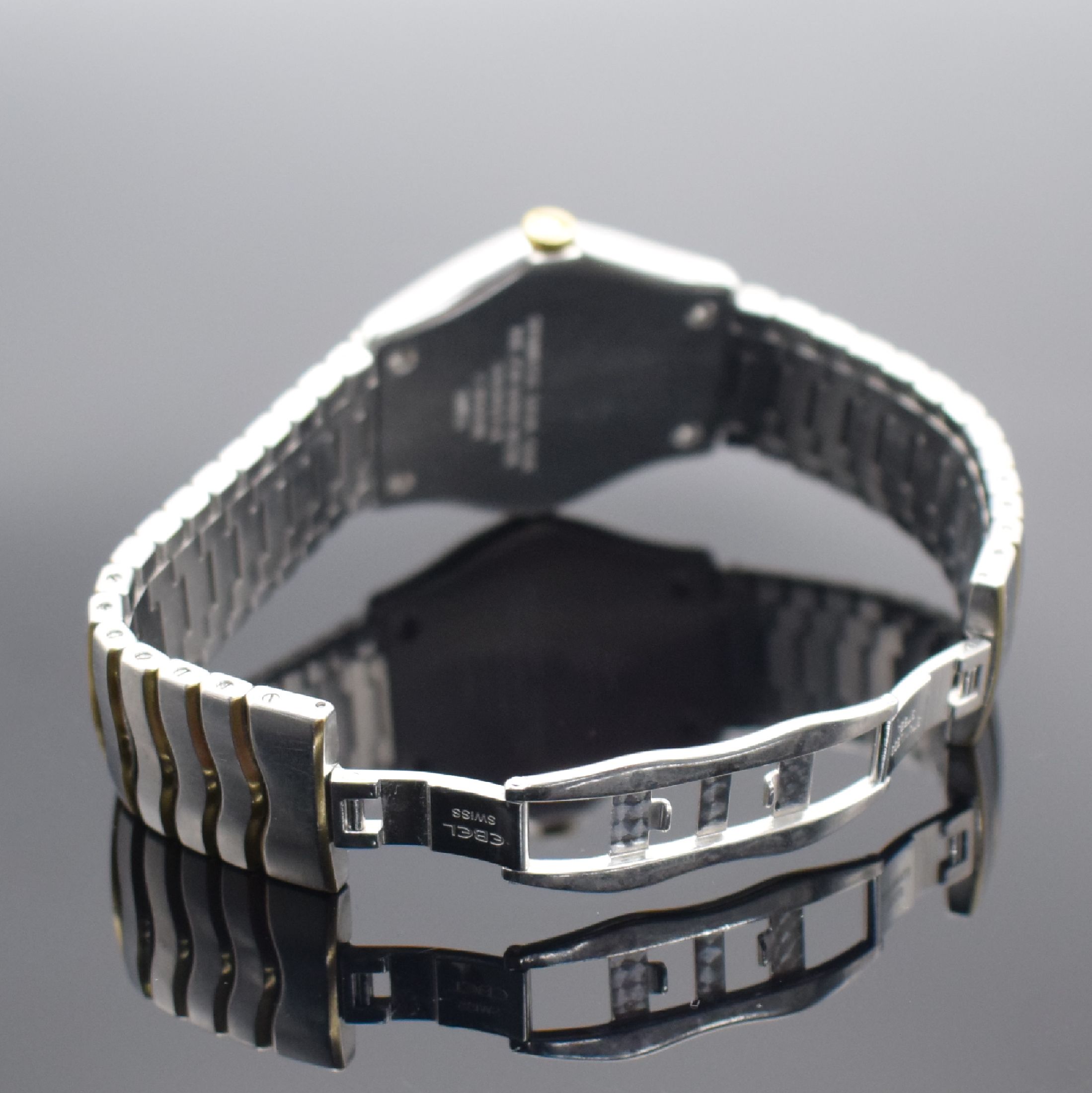 Detail b: EBEL Classic Wave Herrenarmbanduhr Referenz 1187F41, quarz, Edelstahl/Gold komb. inkl. Gliederband m. dopp. Faltschl., silb. Zifferblatt m. röm. ...