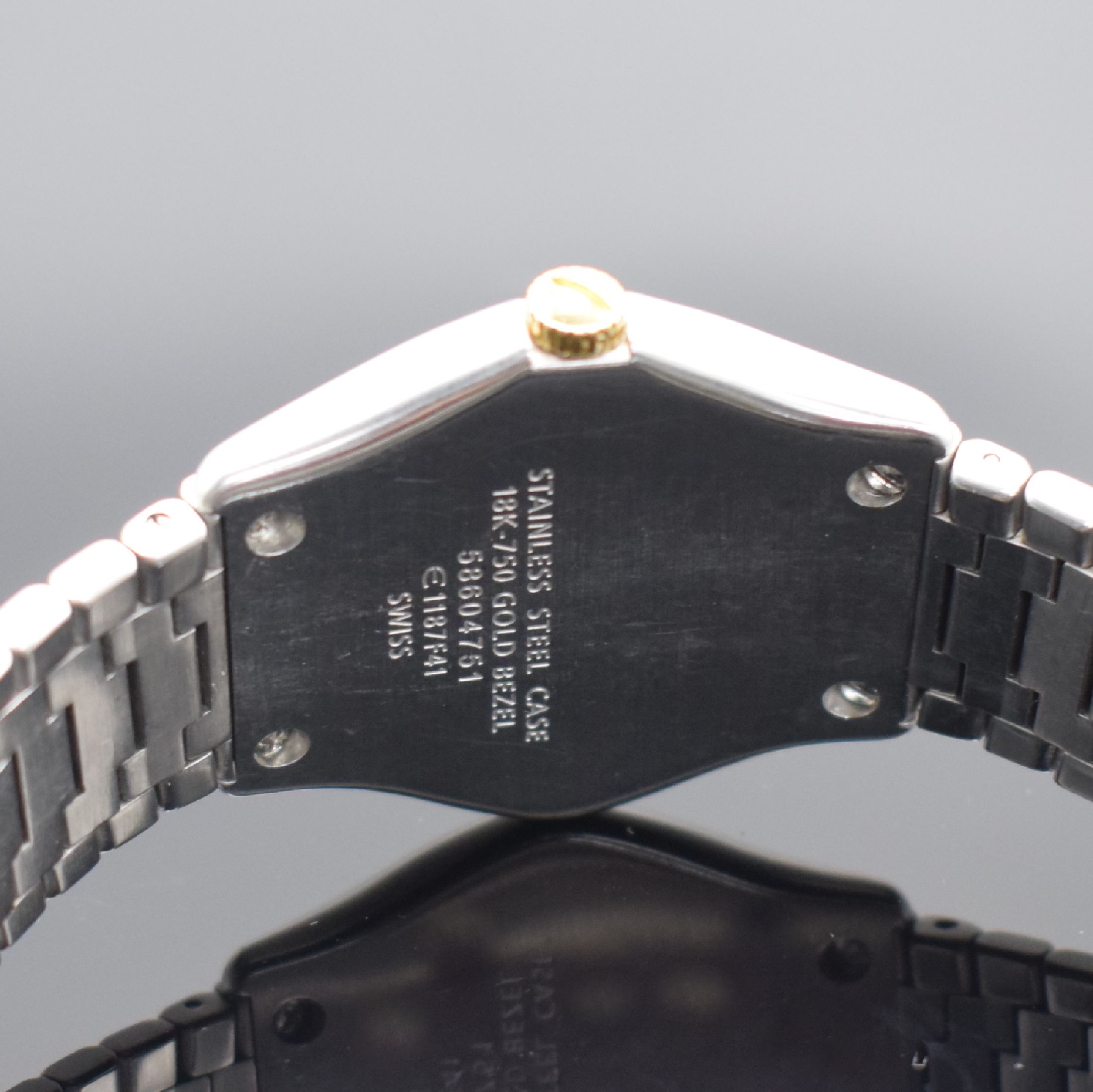 Detail d: EBEL Classic Wave Herrenarmbanduhr Referenz 1187F41, quarz, Edelstahl/Gold komb. inkl. Gliederband m. dopp. Faltschl., silb. Zifferblatt m. röm. ...